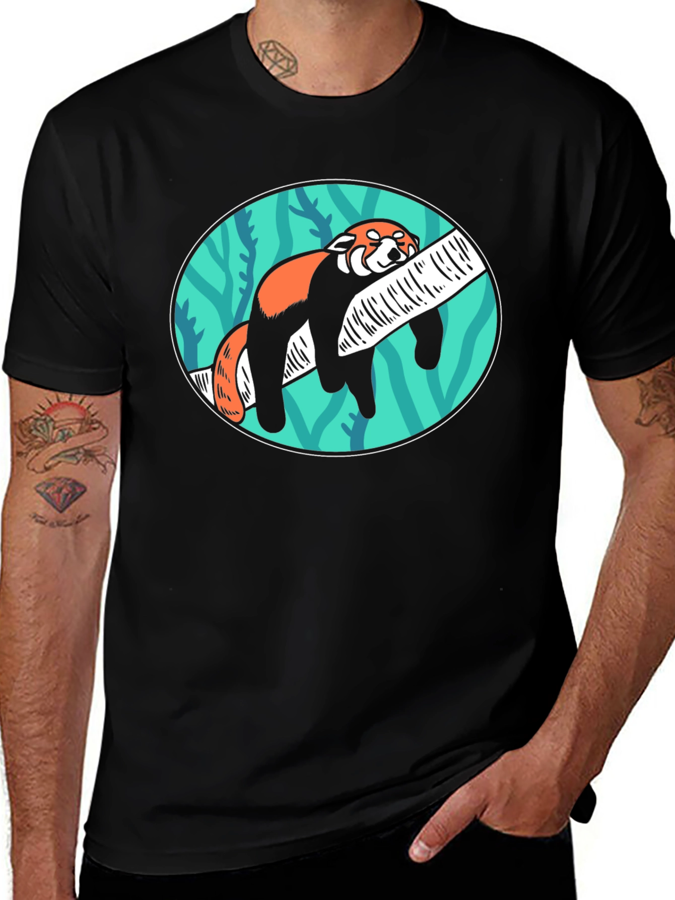 Red Panda Nap T-Shirt - Cute Animal Tee