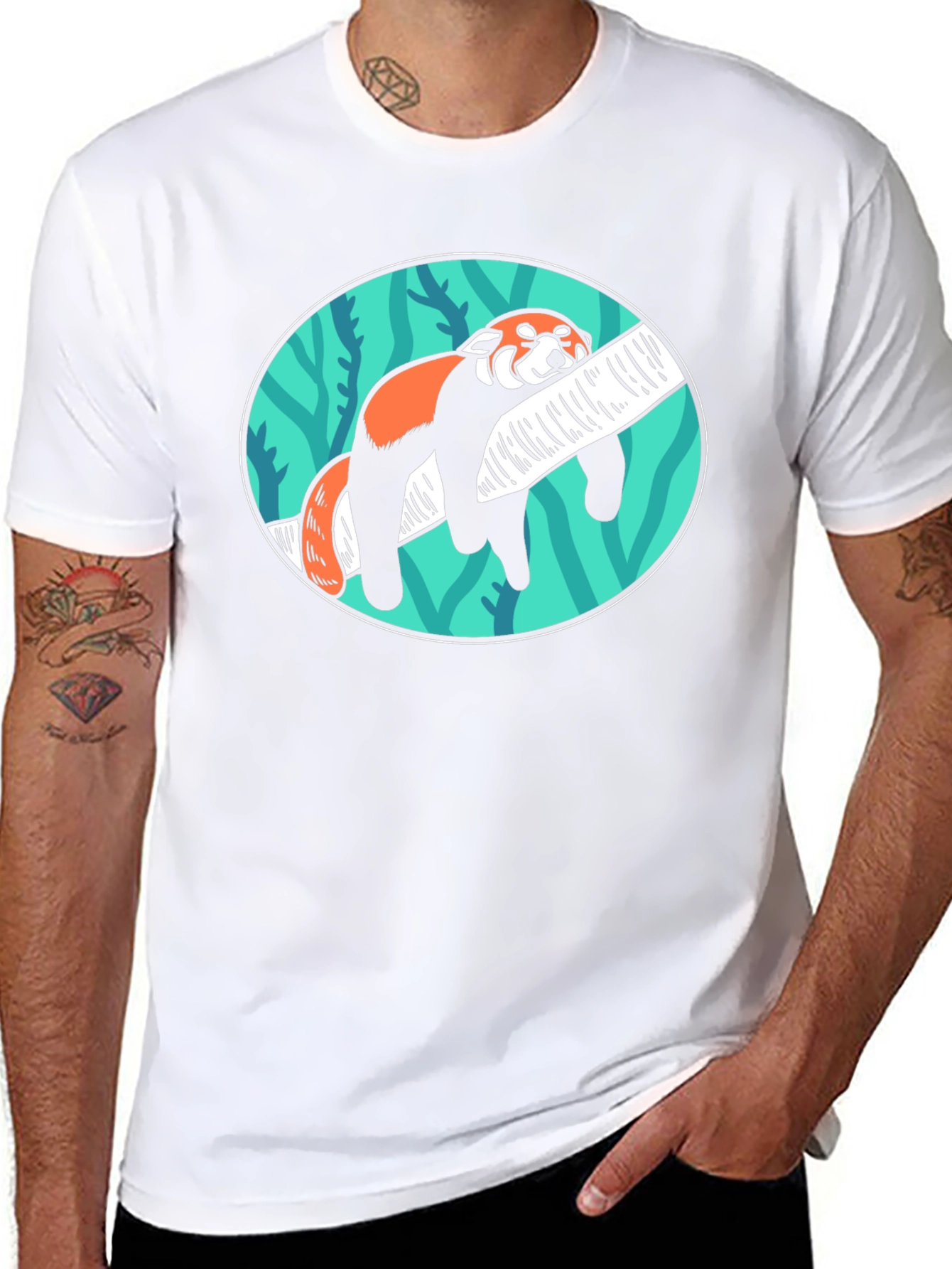 Red Panda Nap T-Shirt - Cute Animal Tee
