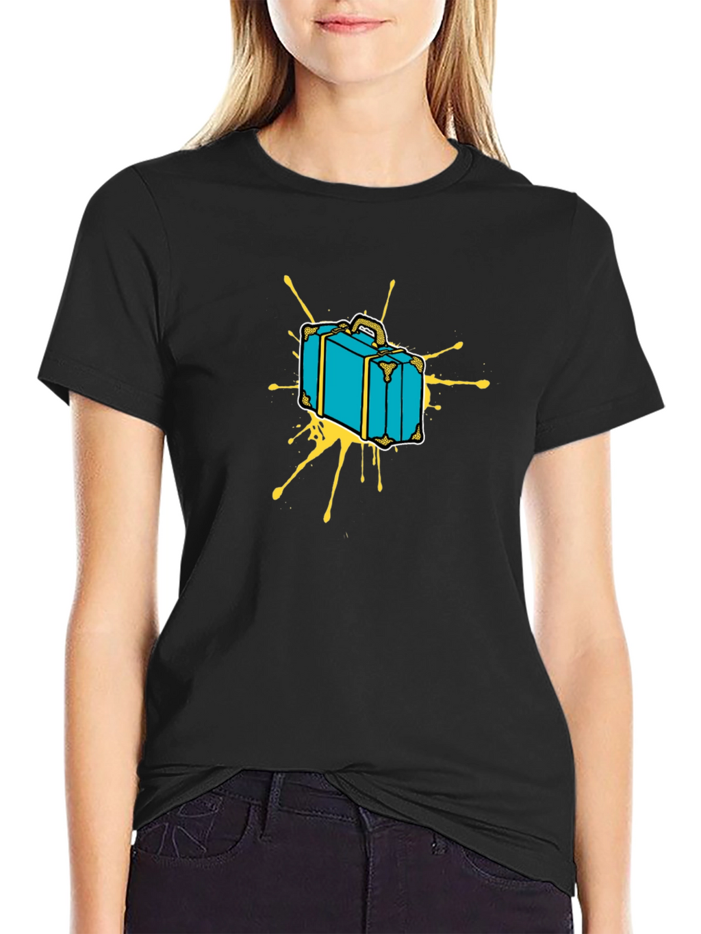 Retro Suitcase Graphic Tee - Travel in Style