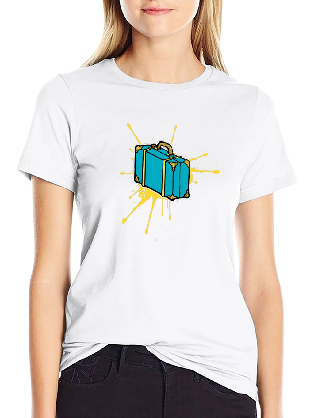 Retro Suitcase Graphic Tee - Travel in Style