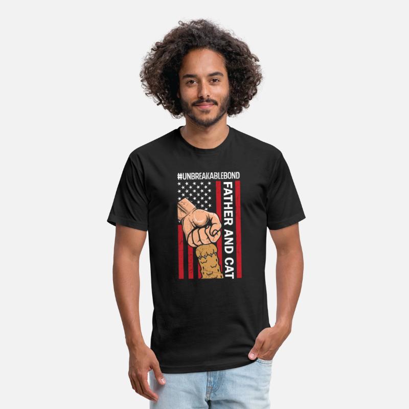 Unbreakable Bond Father And Cat American Flag 4th