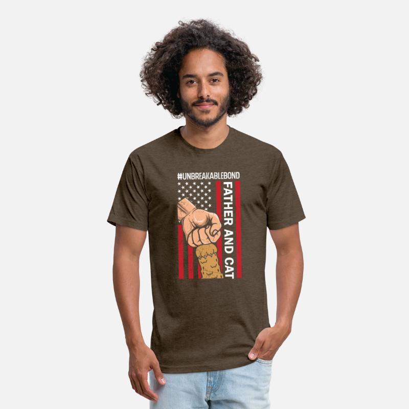 Unbreakable Bond Father And Cat American Flag 4th