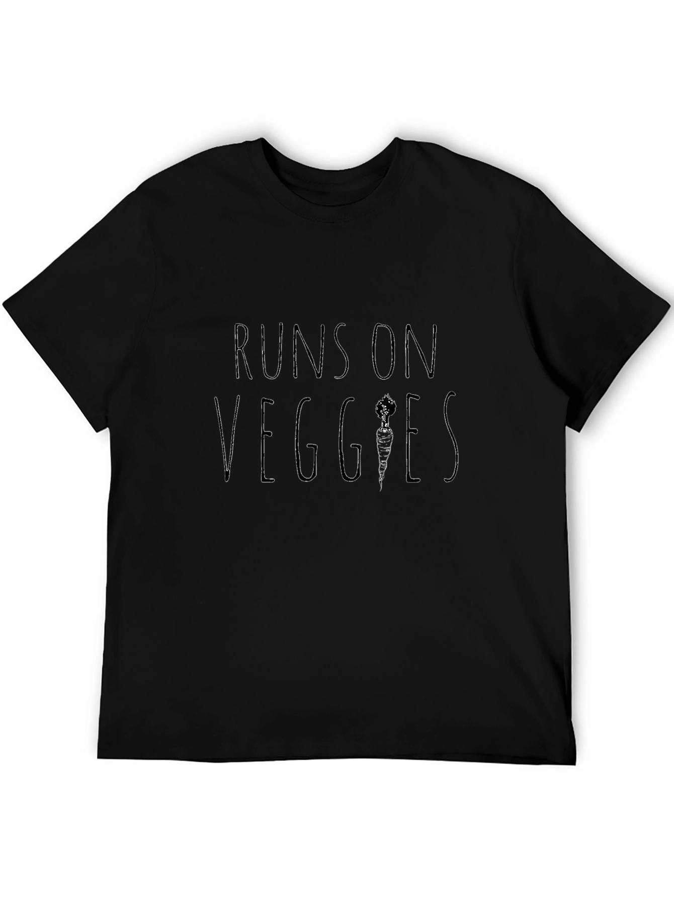 Runs on Veggies Black T-Shirt