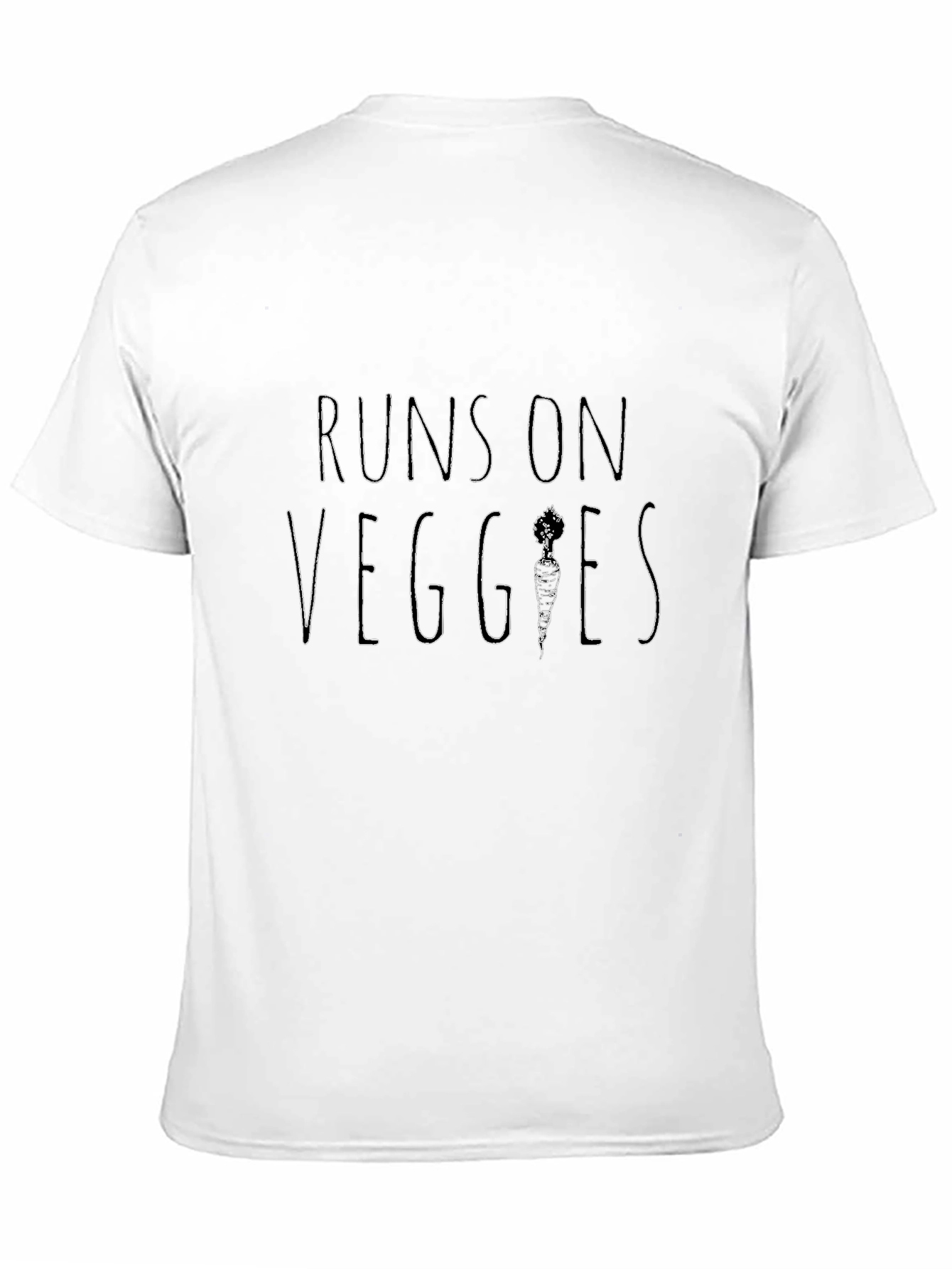 Runs on Veggies Black T-Shirt