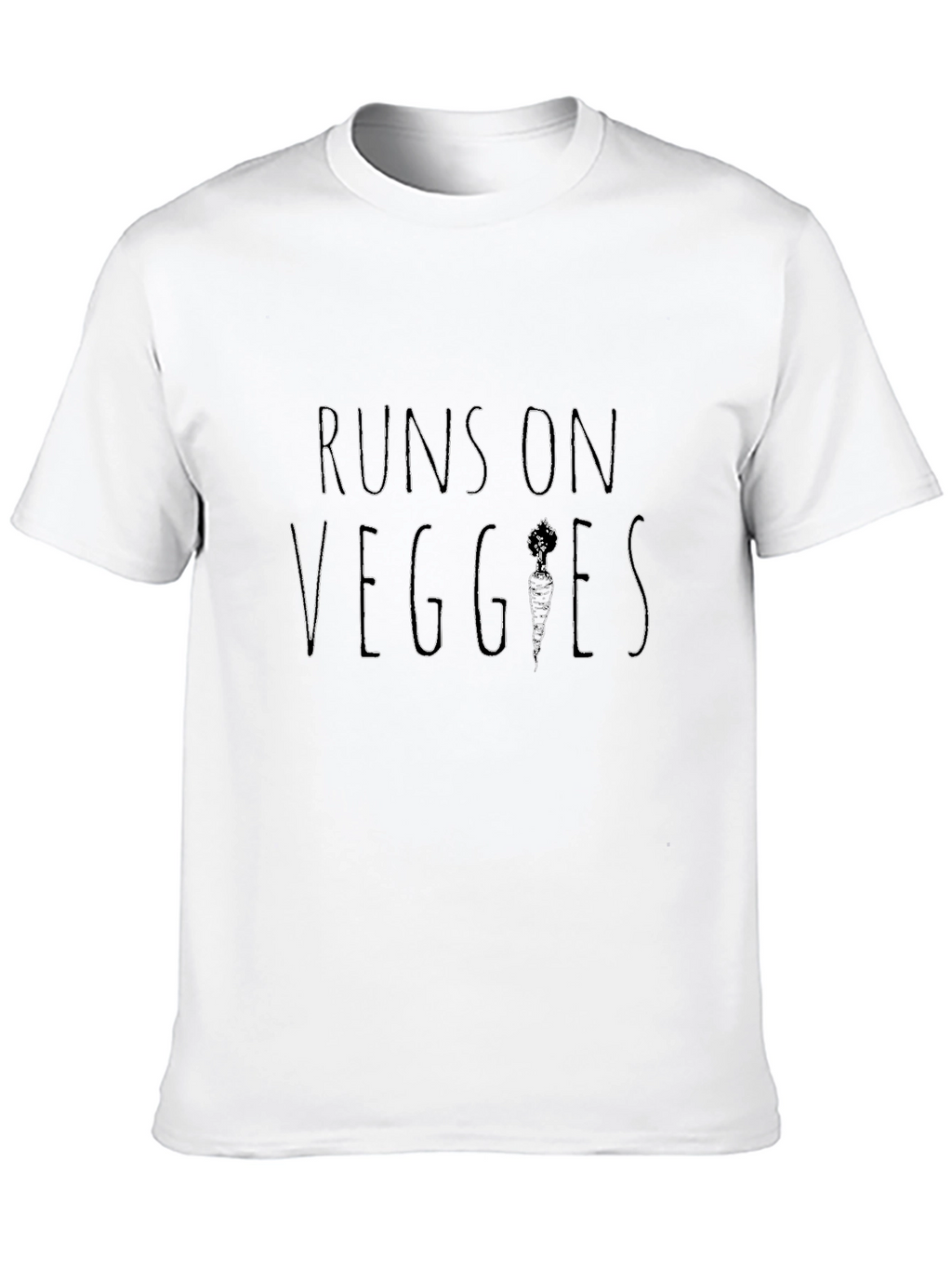 Runs on Veggies Black T-Shirt