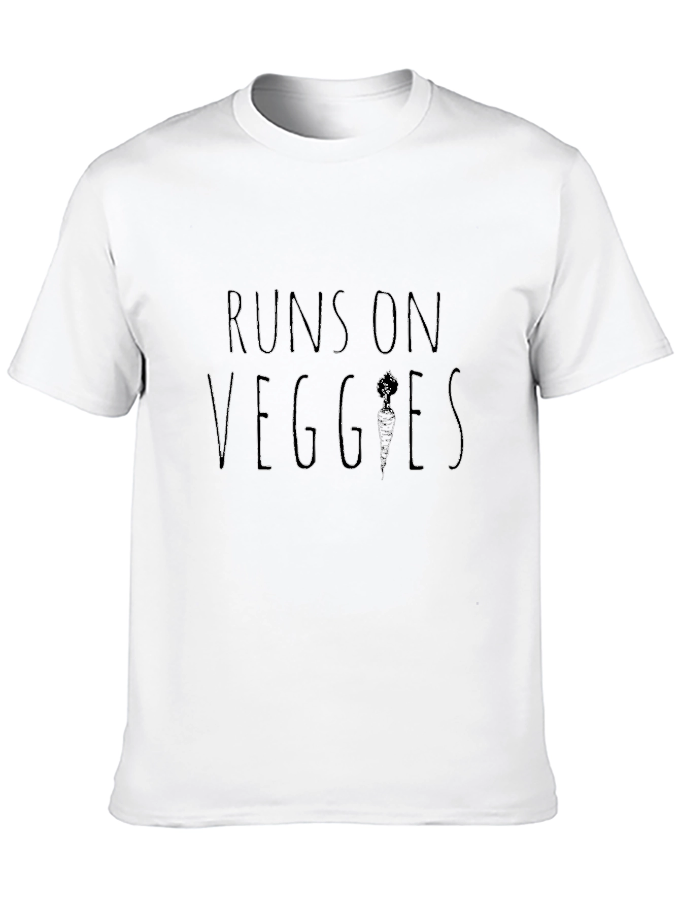 Runs on Veggies Black T-Shirt
