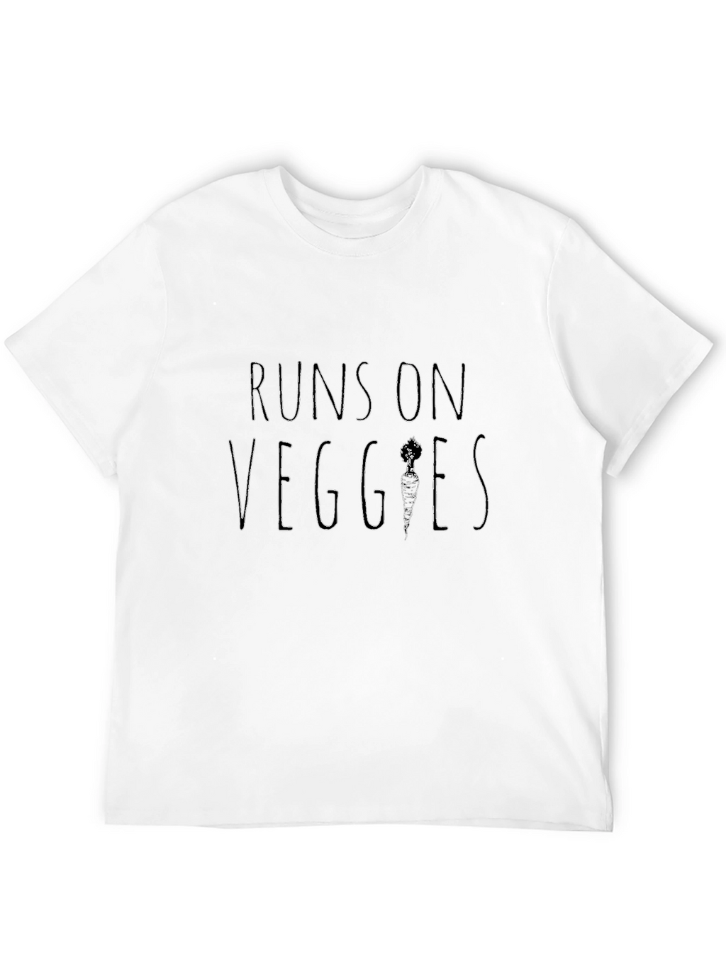Runs on Veggies Black T-Shirt