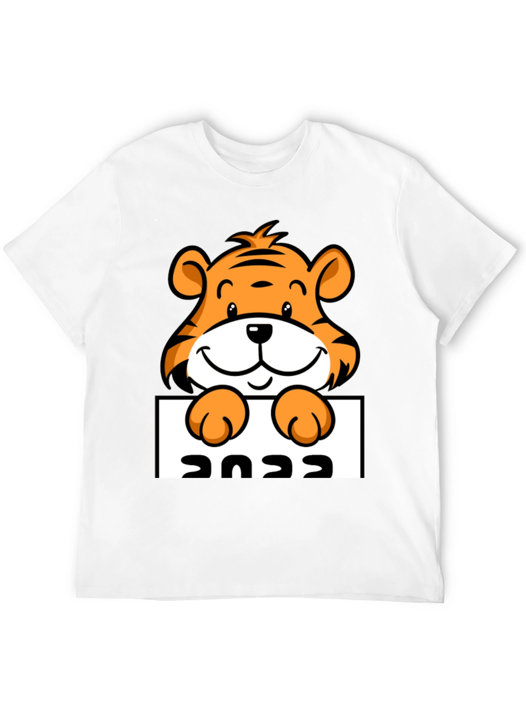 Cute Tiger 2022 Graphic Tee - Black