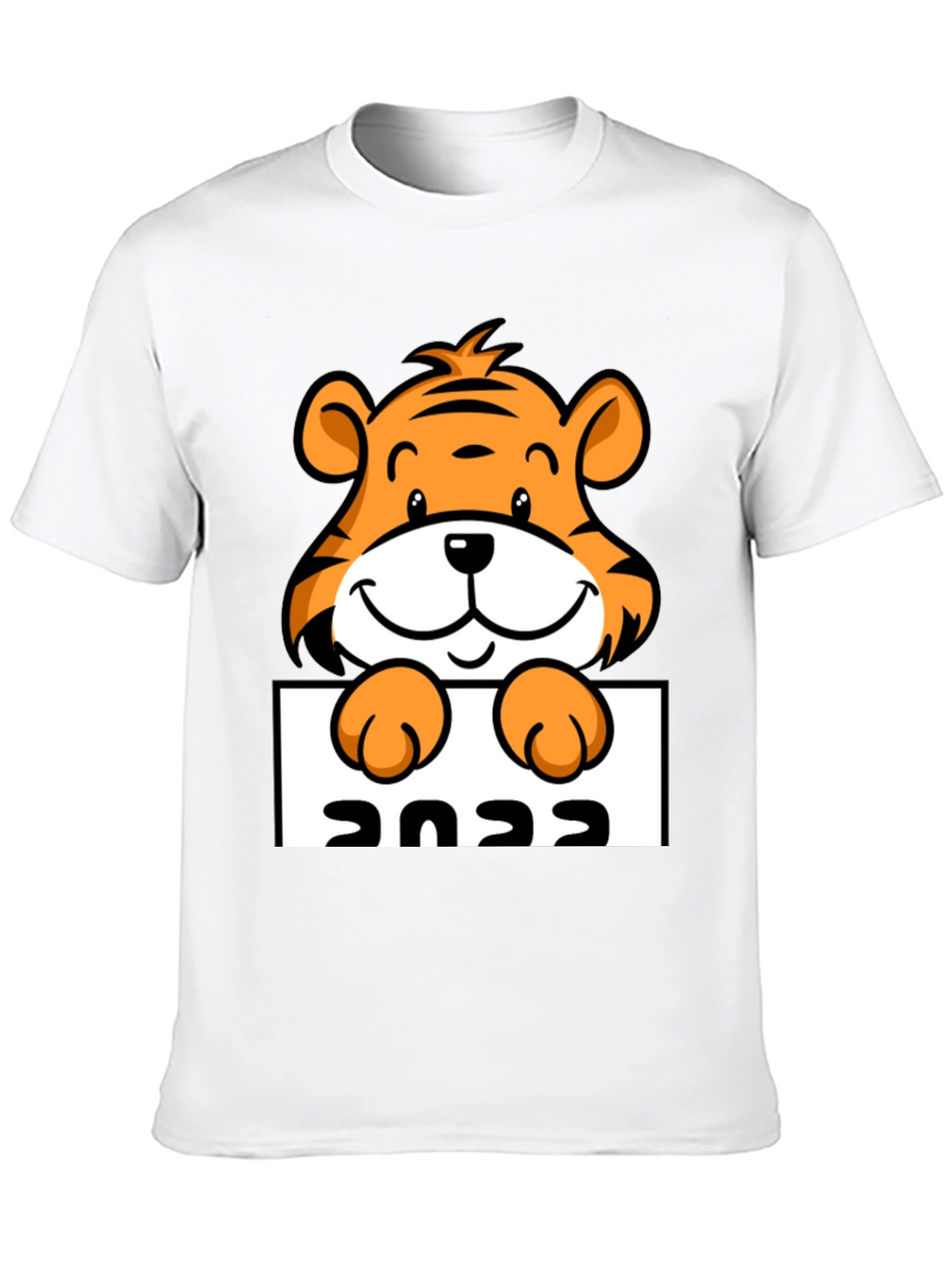 Cute Tiger 2022 Graphic Tee - Black