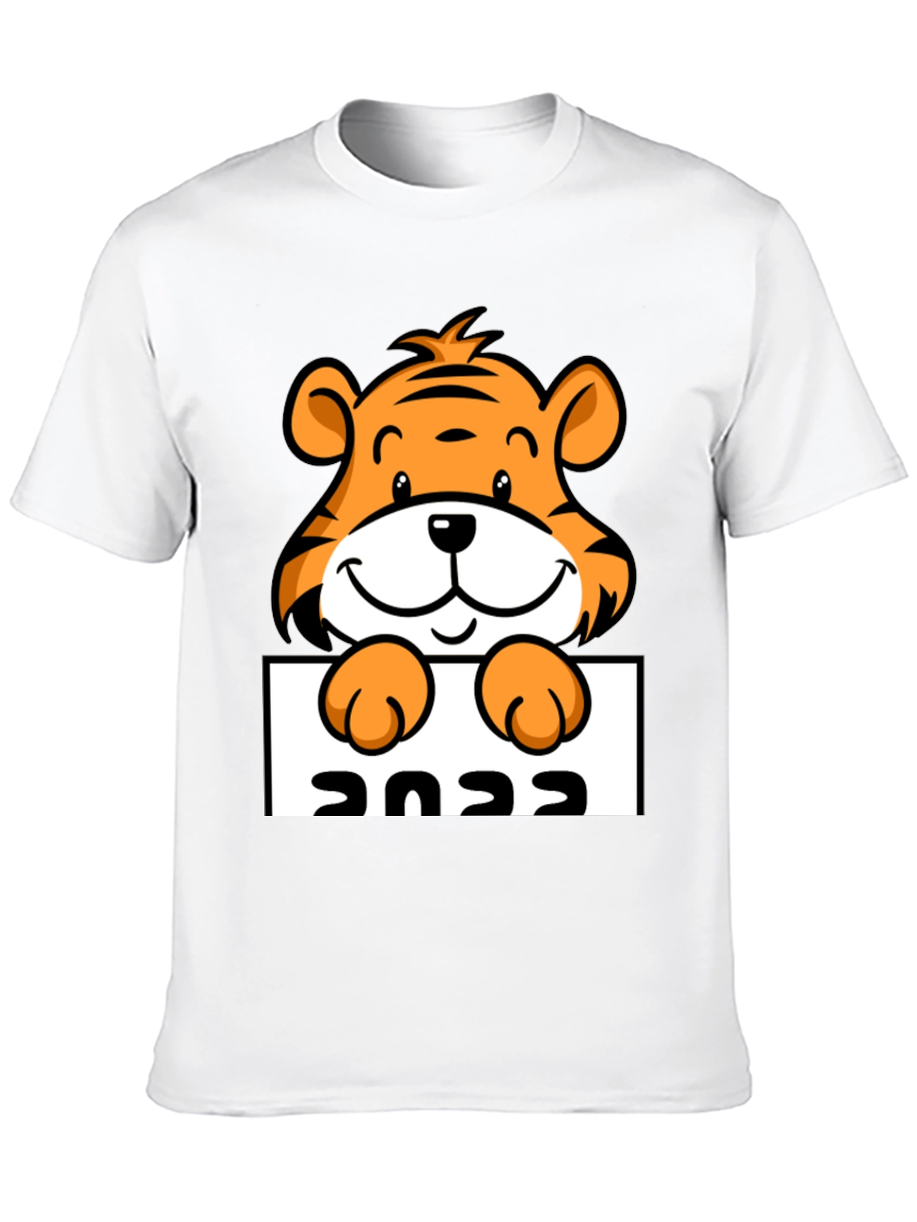 Cute Tiger 2022 Graphic Tee - Black