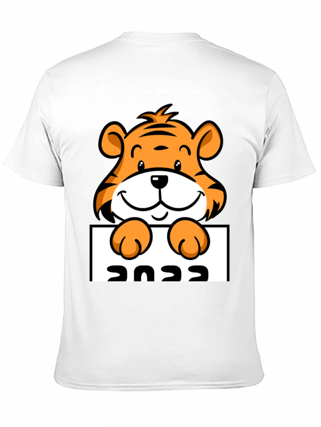 Cute Tiger 2022 Graphic Tee - Black