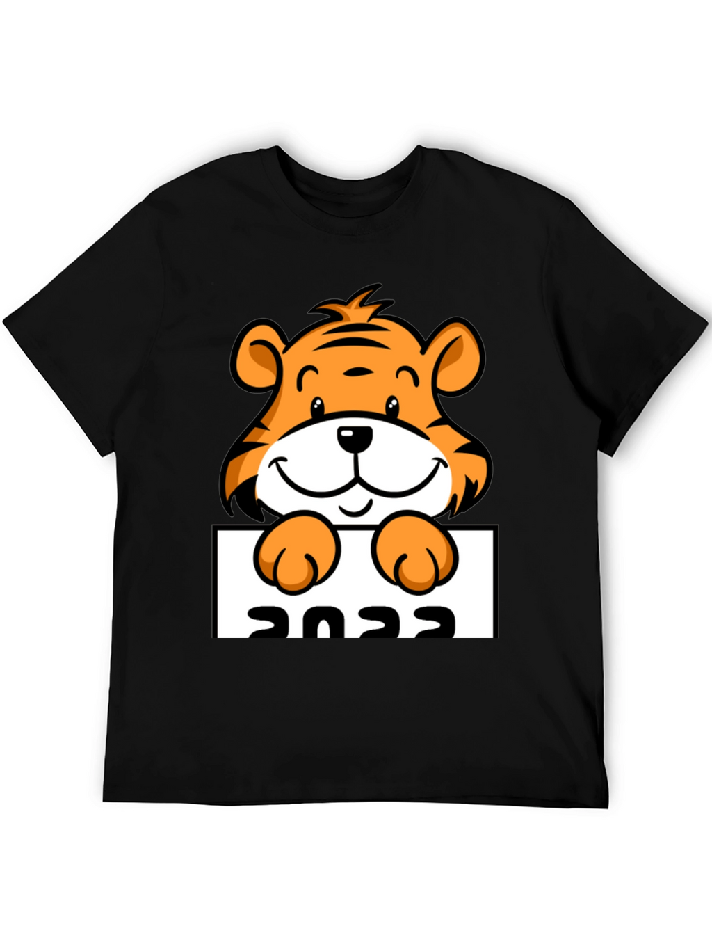 Cute Tiger 2022 Graphic Tee - Black