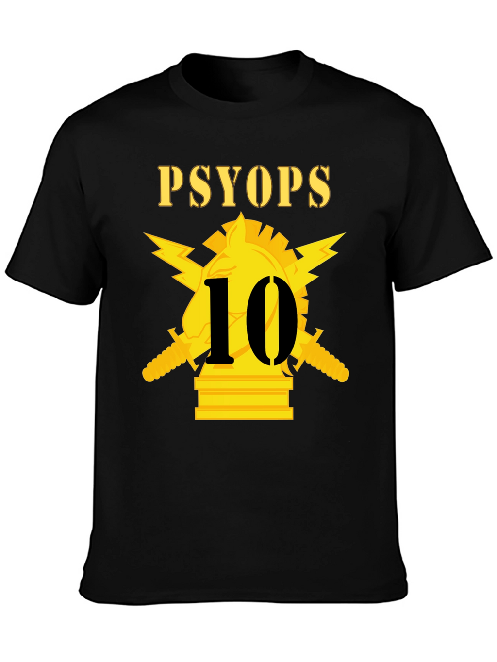 PSYOPs 10 Black T-Shirt Graphic Tee