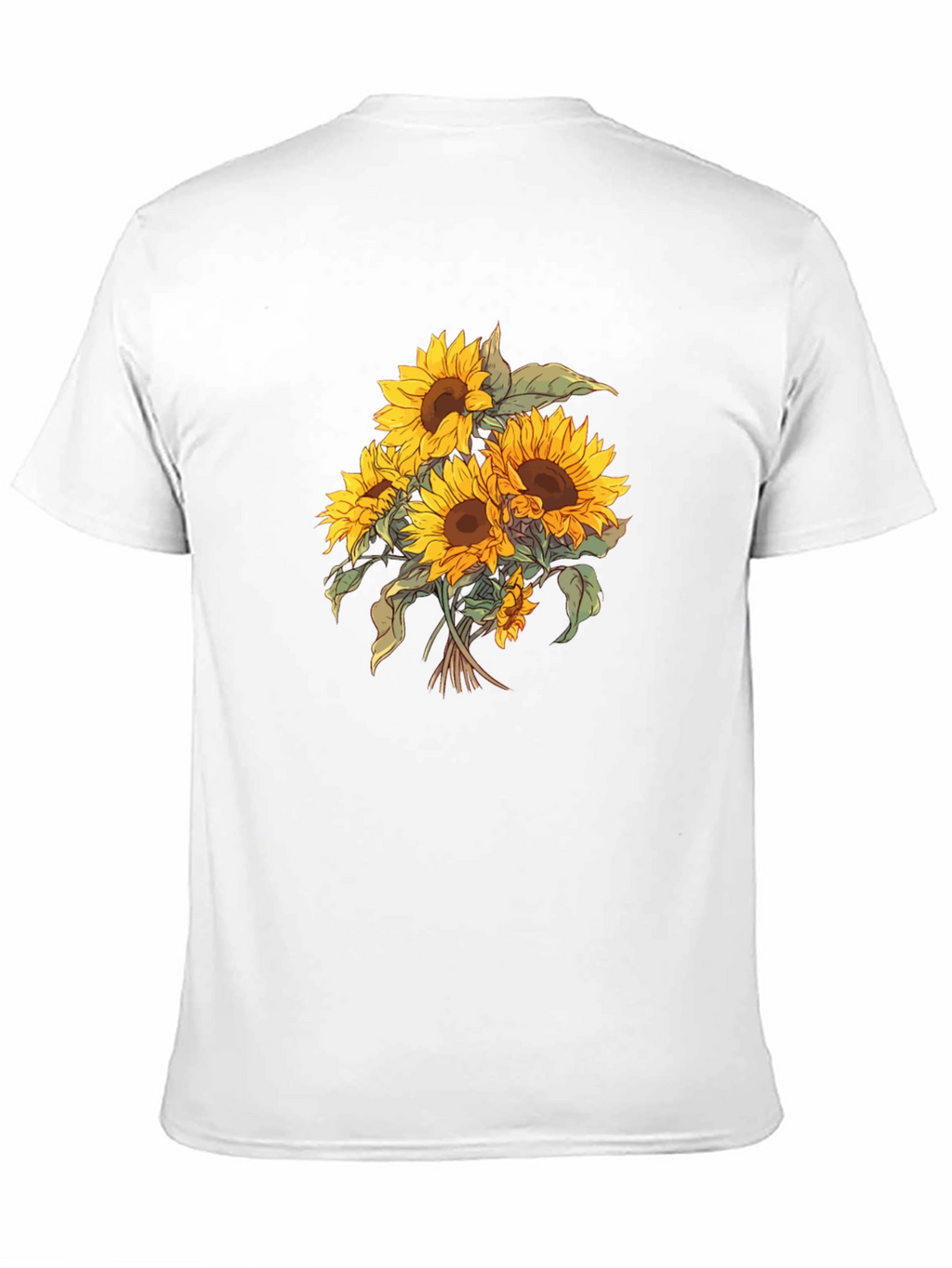 Sunflower Bouquet Graphic Black T-Shirt