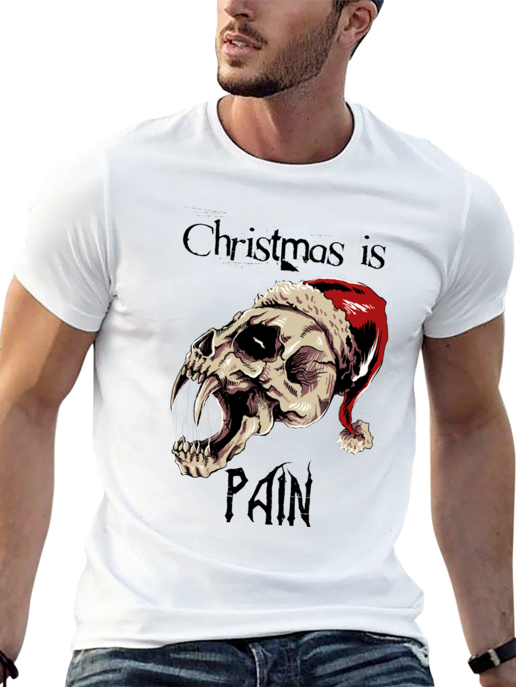 Christmas is Pain Skull T-Shirt