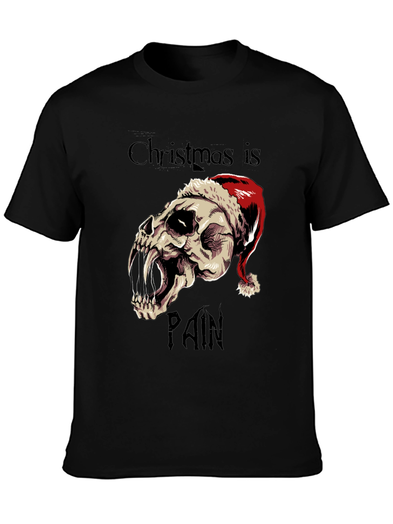 Christmas is Pain Skull T-Shirt