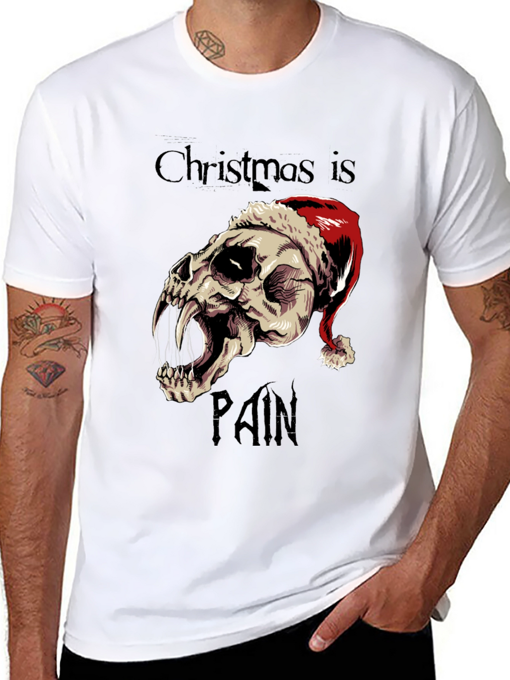 Christmas is Pain Skull T-Shirt