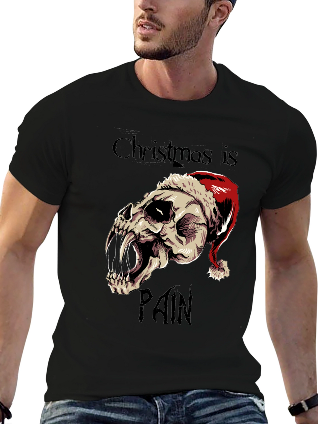 Christmas is Pain Skull T-Shirt