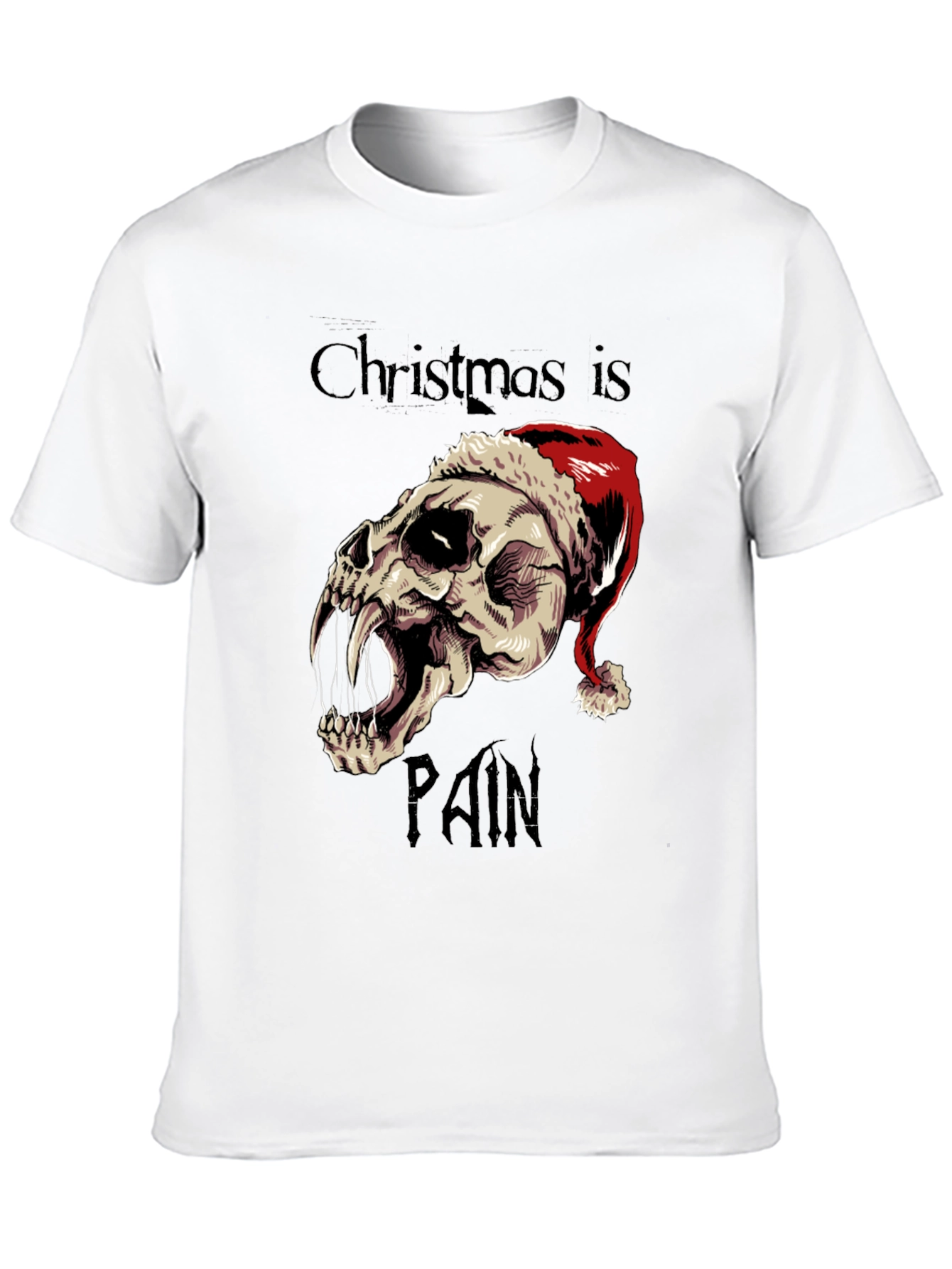 Christmas is Pain Skull T-Shirt