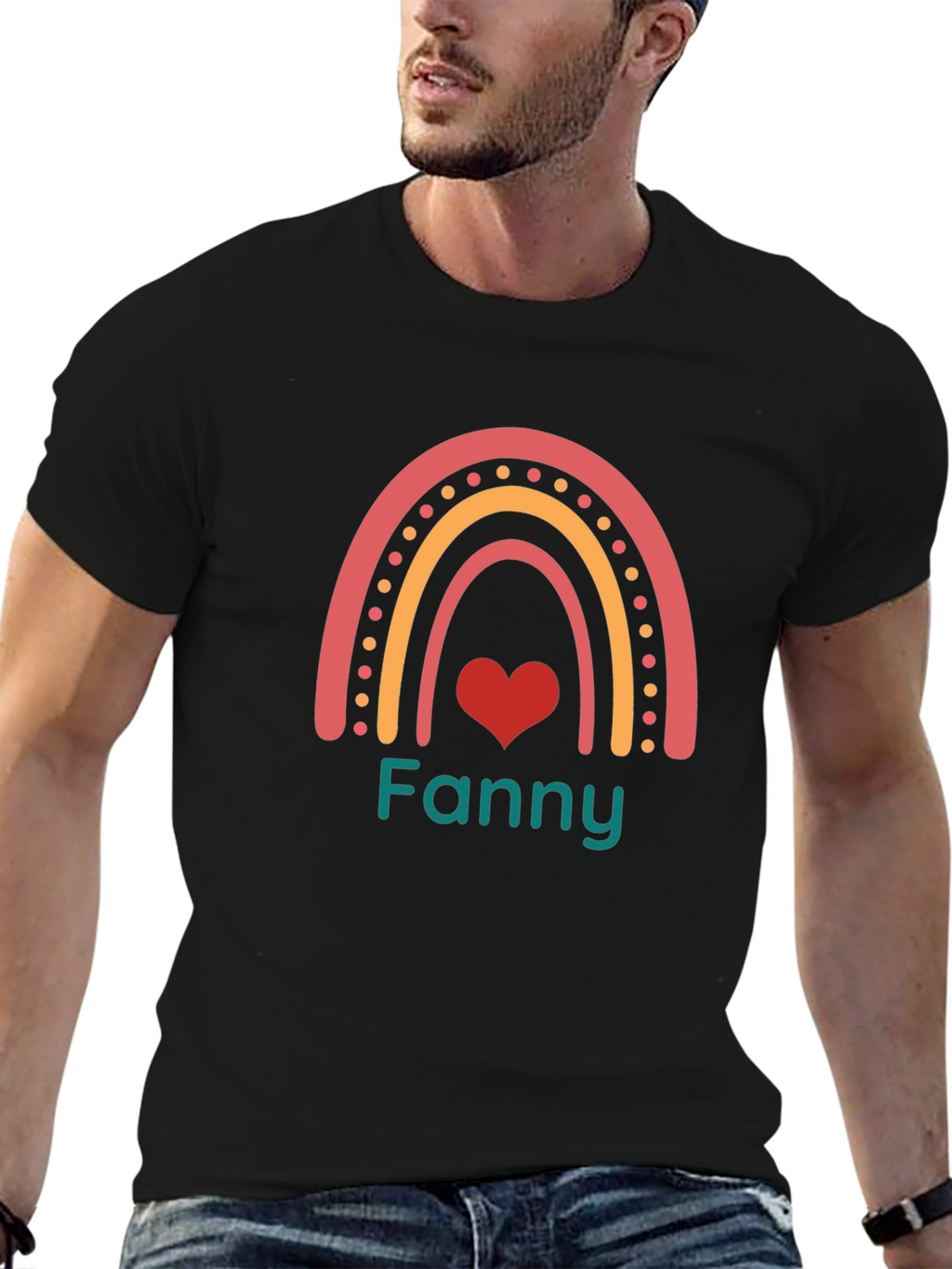 Fanny Rainbow Heart T-Shirt - Stylish Design