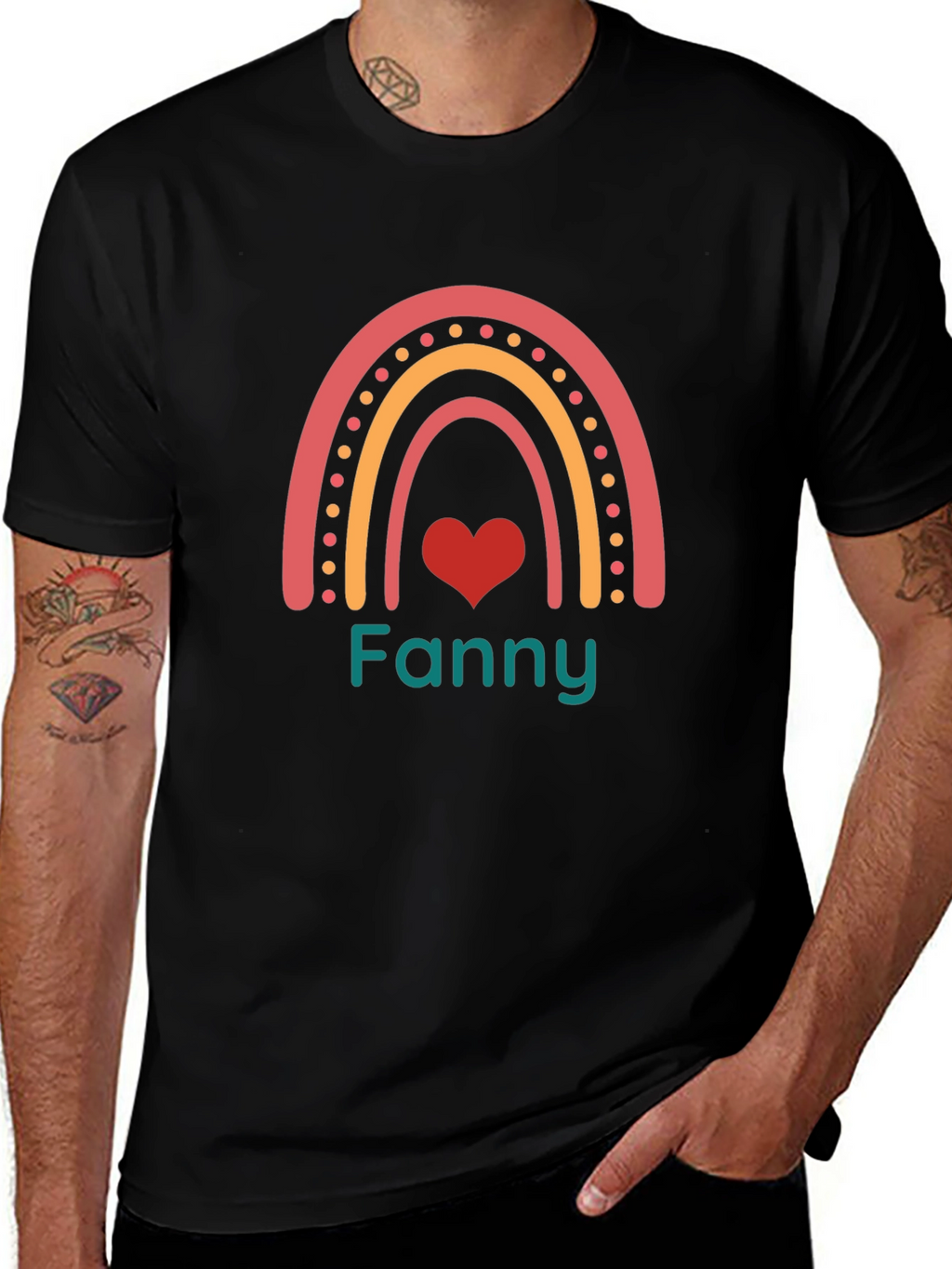 Fanny Rainbow Heart T-Shirt - Stylish Design