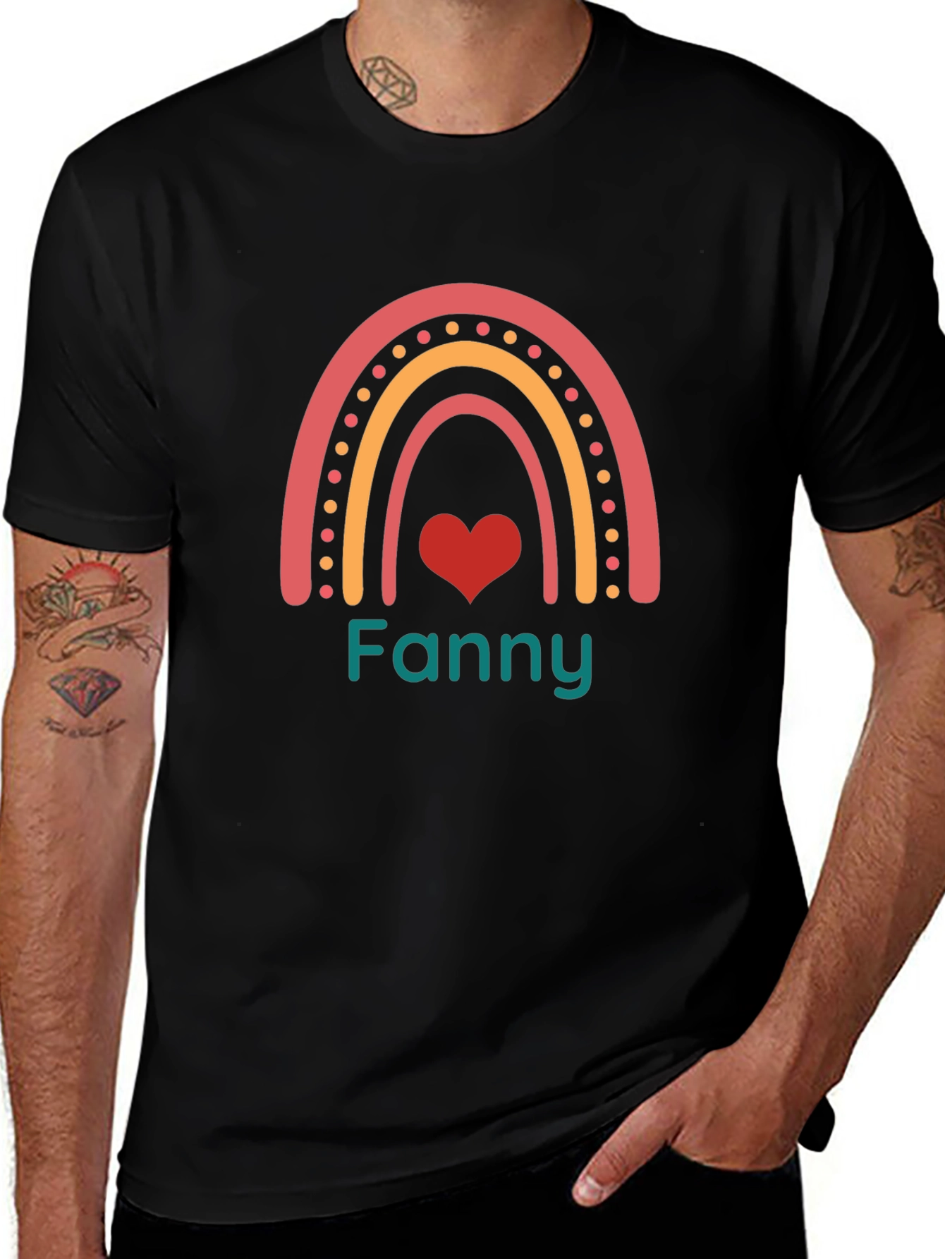 Fanny Rainbow Heart T-Shirt - Stylish Design