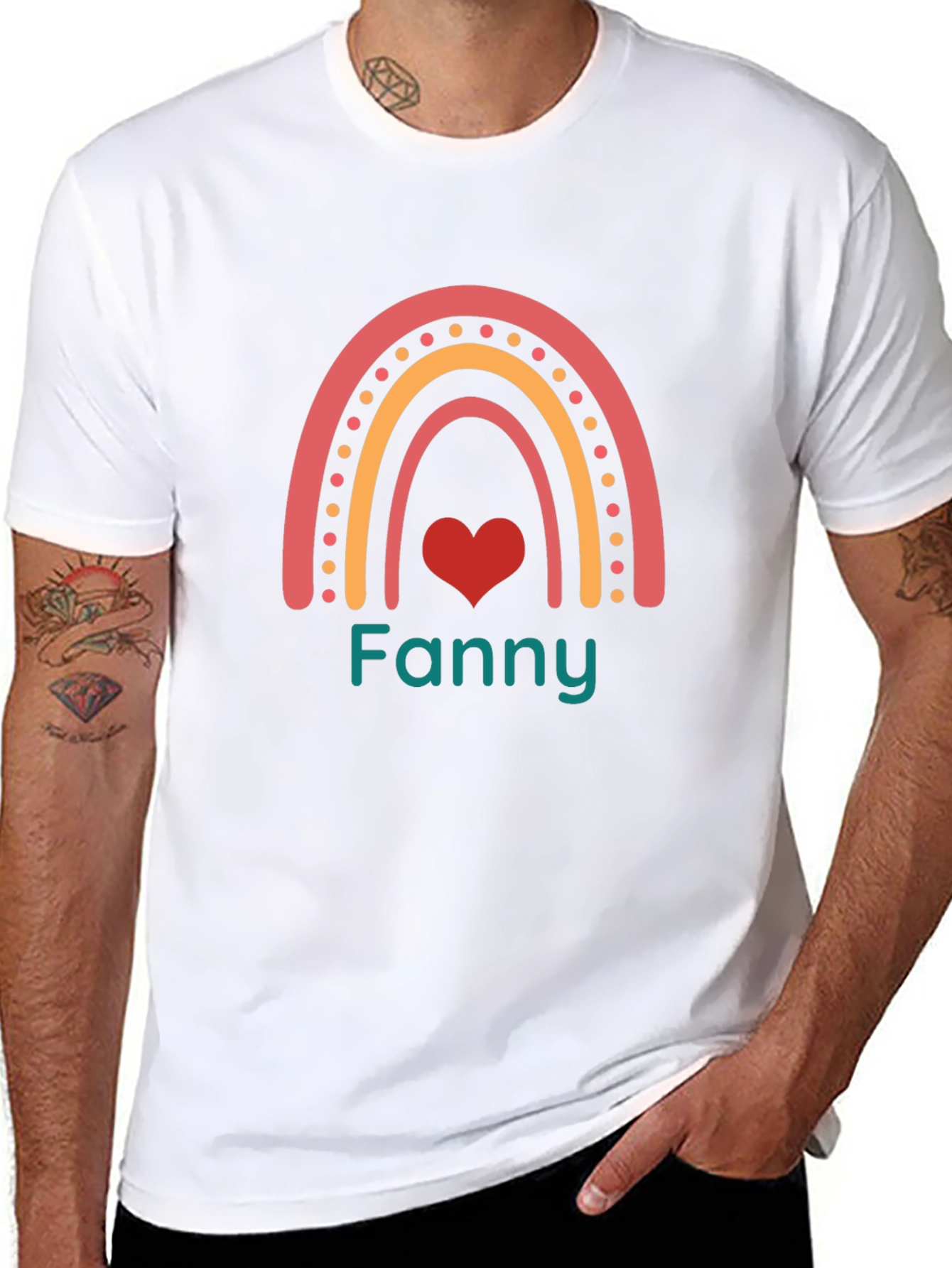 Fanny Rainbow Heart T-Shirt - Stylish Design