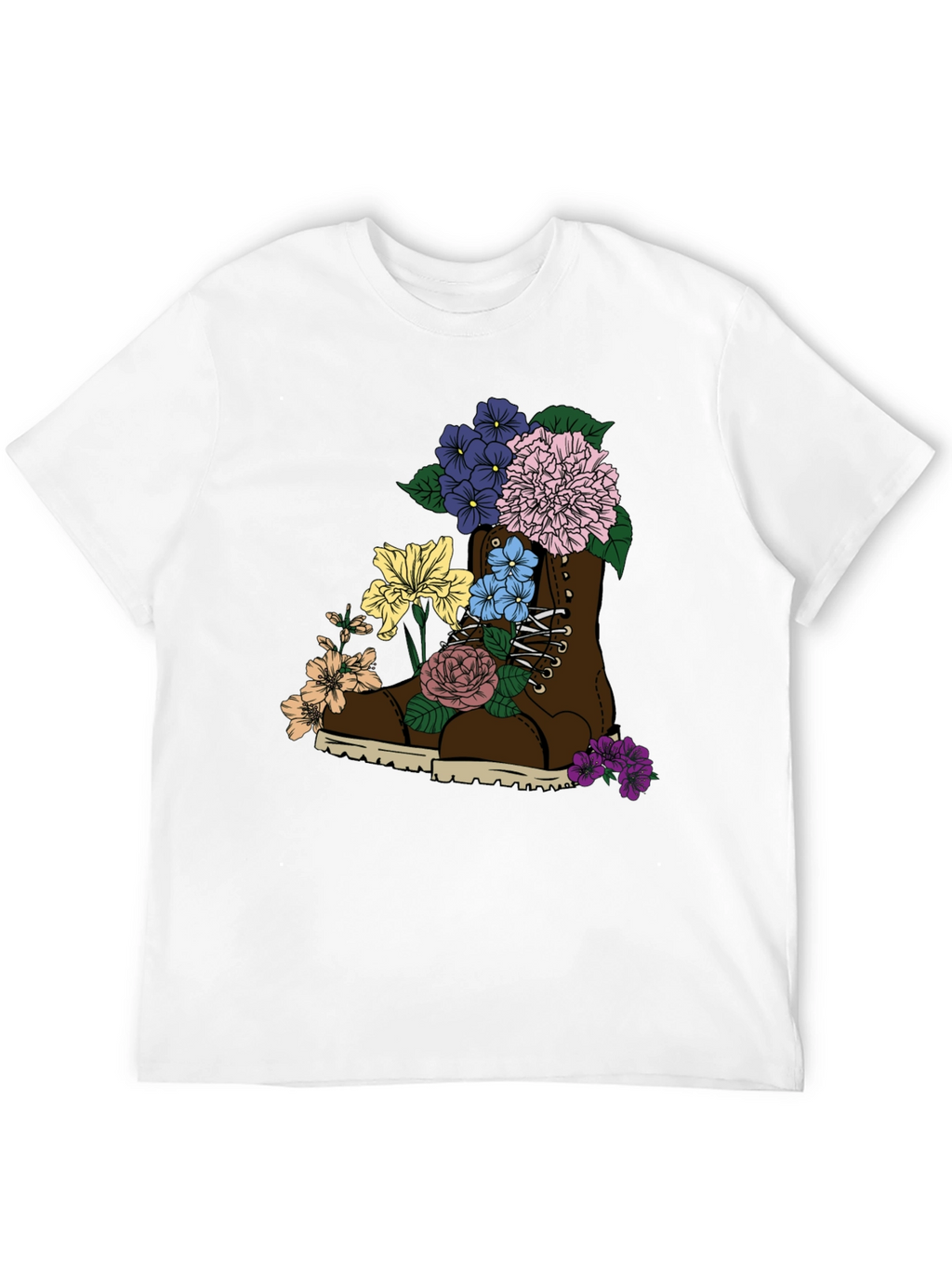 Floral Boot T-Shirt: Unique Graphic Tee