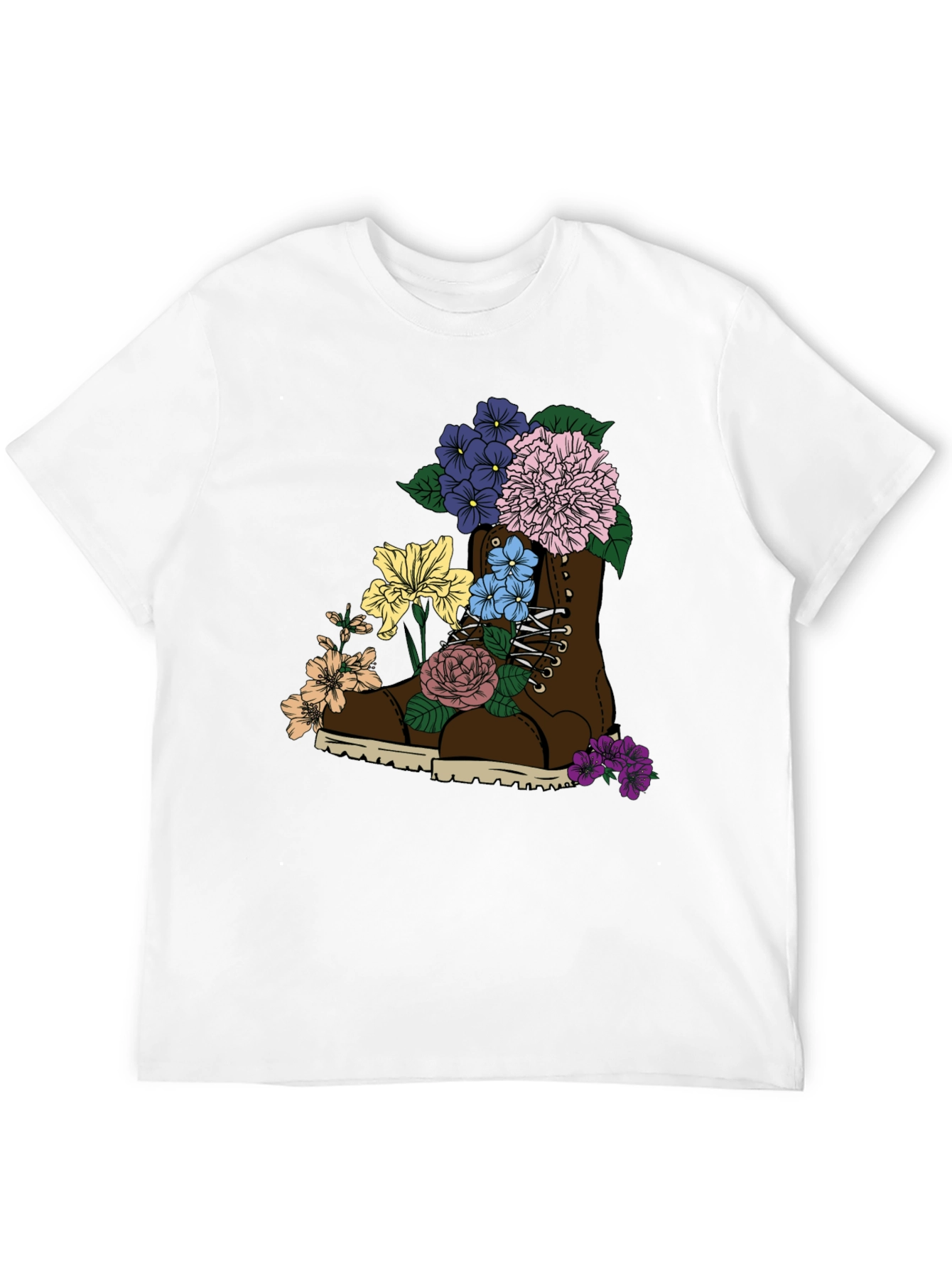 Floral Boot T-Shirt: Unique Graphic Tee