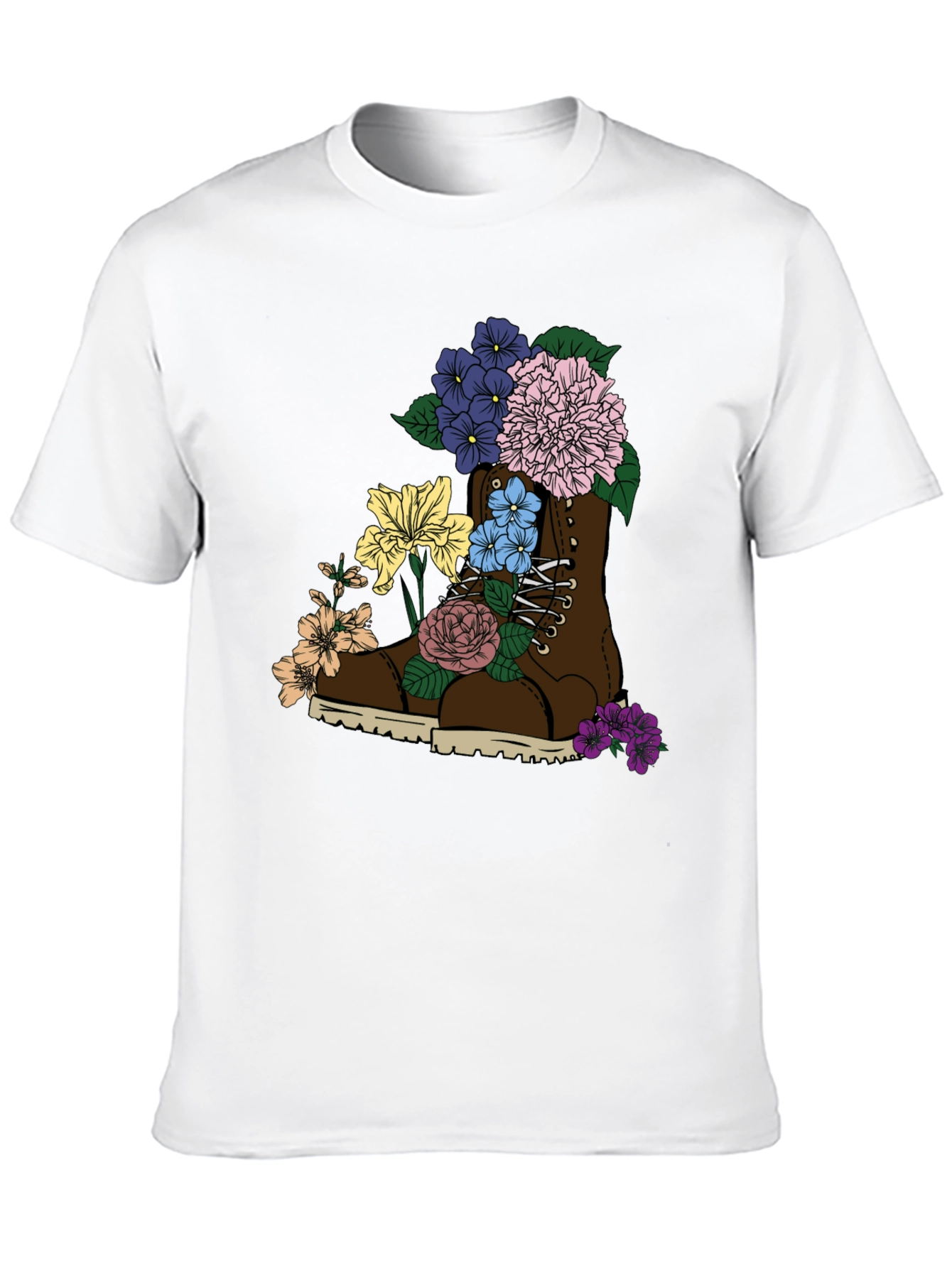 Floral Boot T-Shirt: Unique Graphic Tee