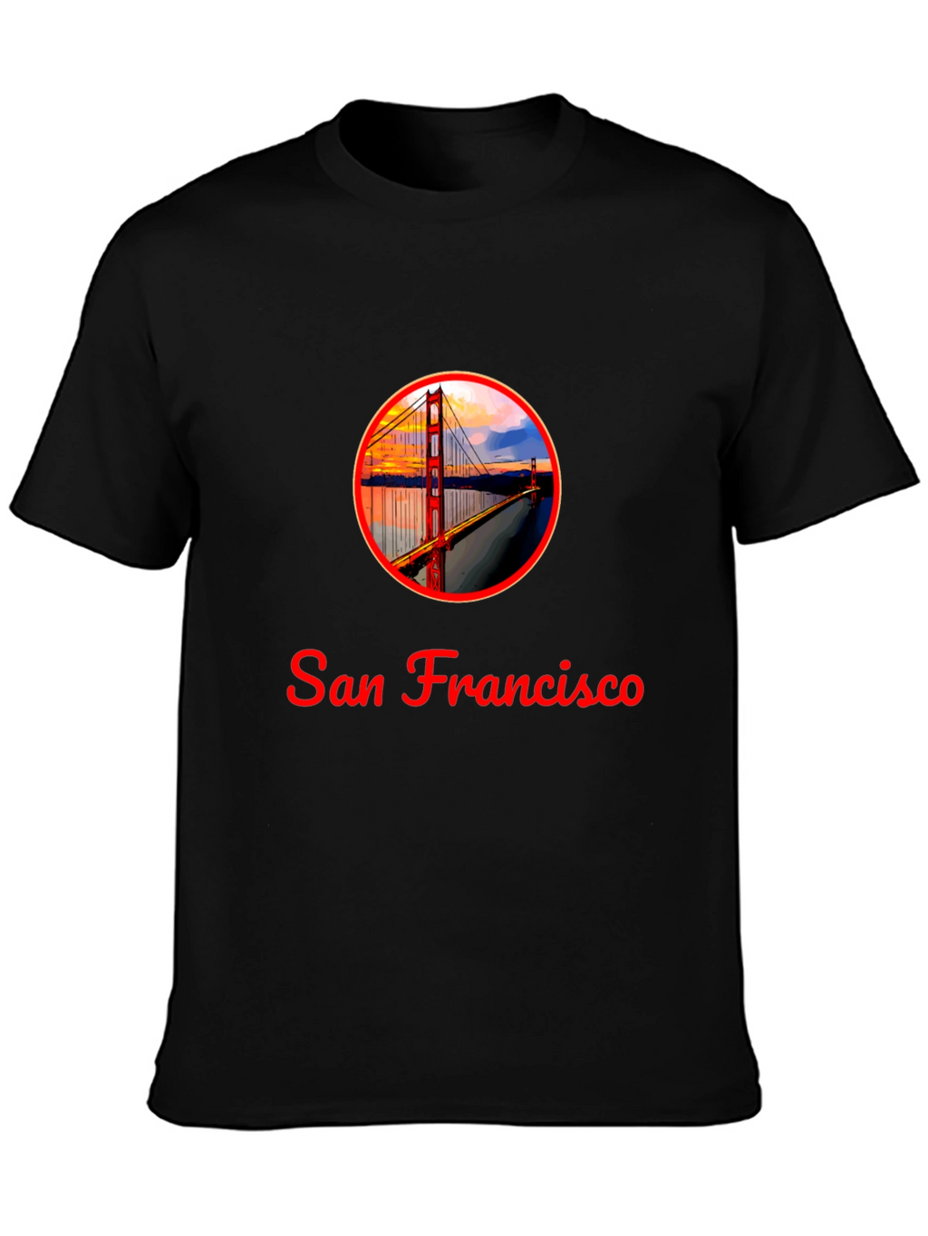 San Francisco Bridge Graphic T-Shirt - Black