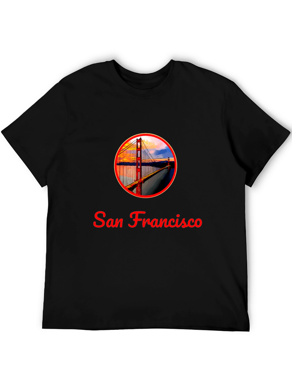 San Francisco Bridge Graphic T-Shirt - Black