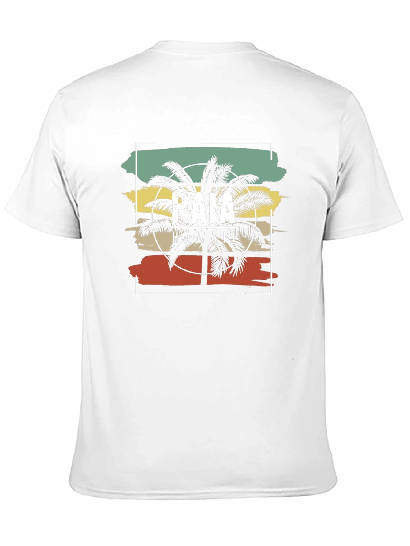 Paia Hawaii Retro Palm Tree Graphic T-Shirt