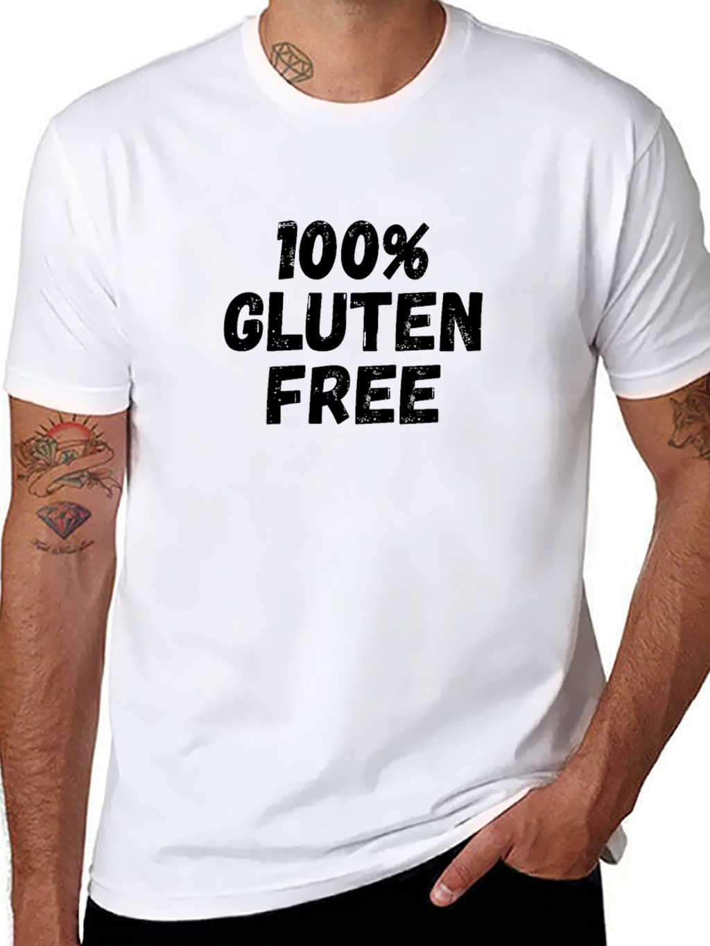 100% Gluten Free Black T-Shirt
