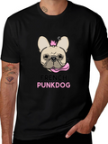 French Punkdog T-Shirt - Black Graphic Tee