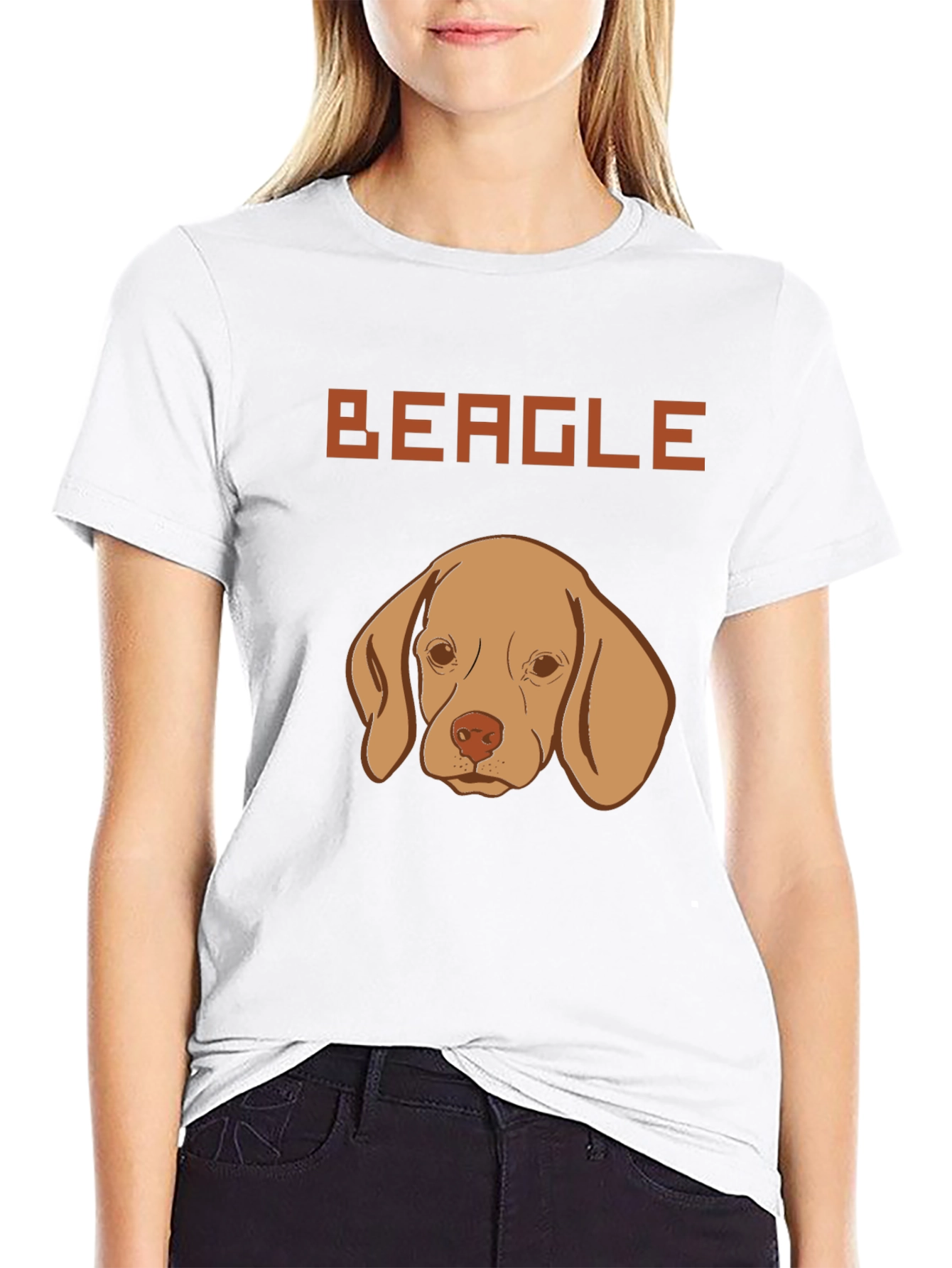 Beagle Dog Graphic Tee - Mens Black T-Shirt