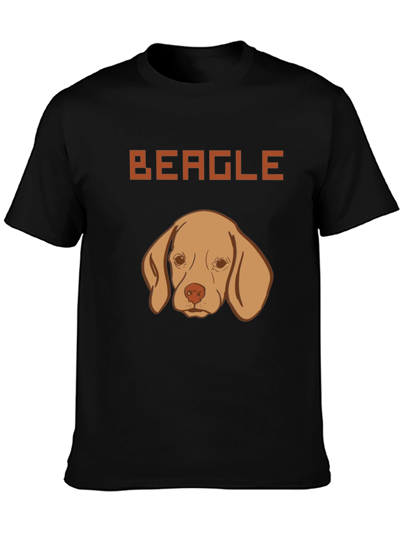 Beagle Dog Graphic Tee - Mens Black T-Shirt