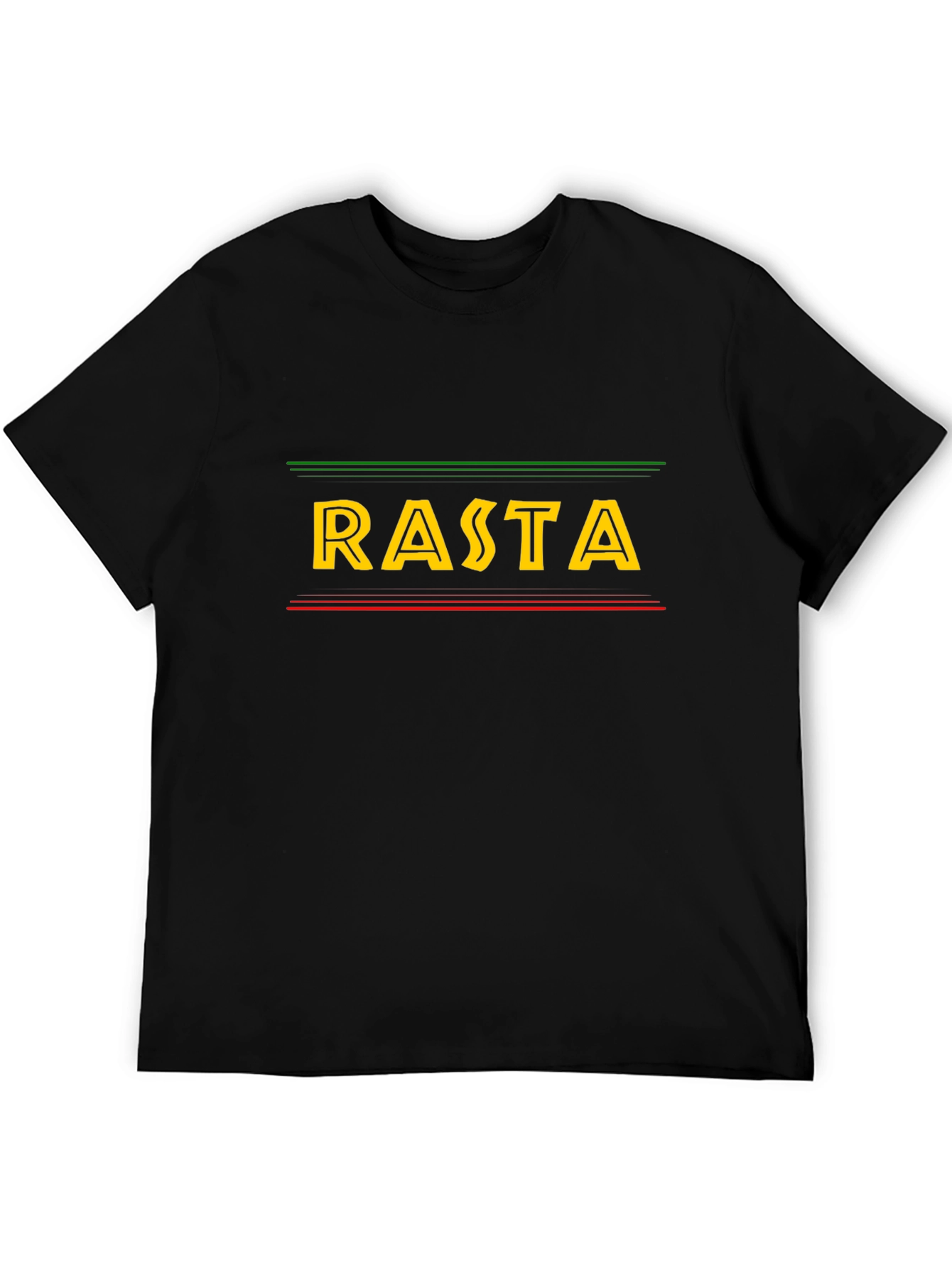 Rasta Graphic T-Shirt - Black Casual Tee