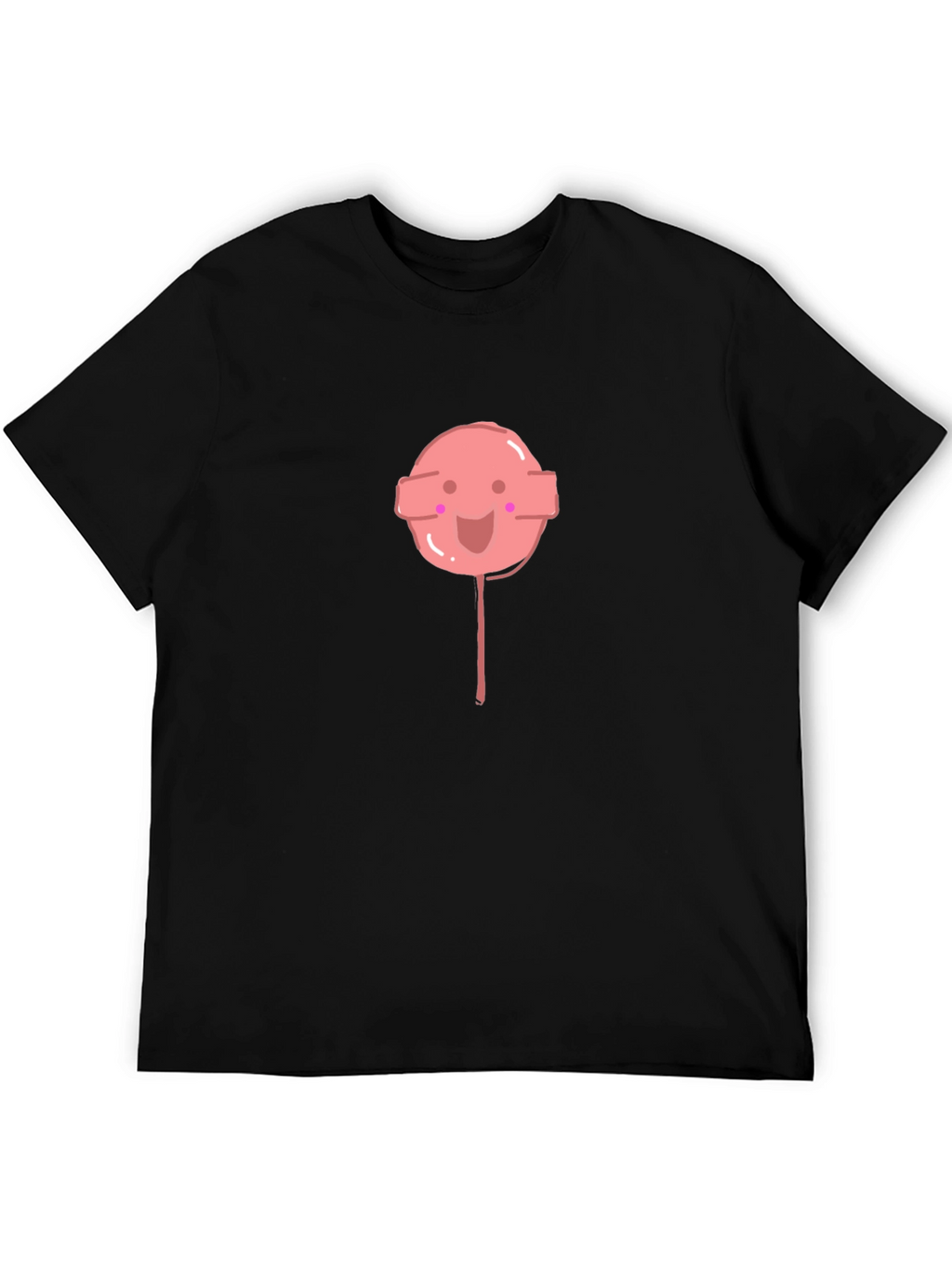 Cute Lollipop Graphic Black Tee