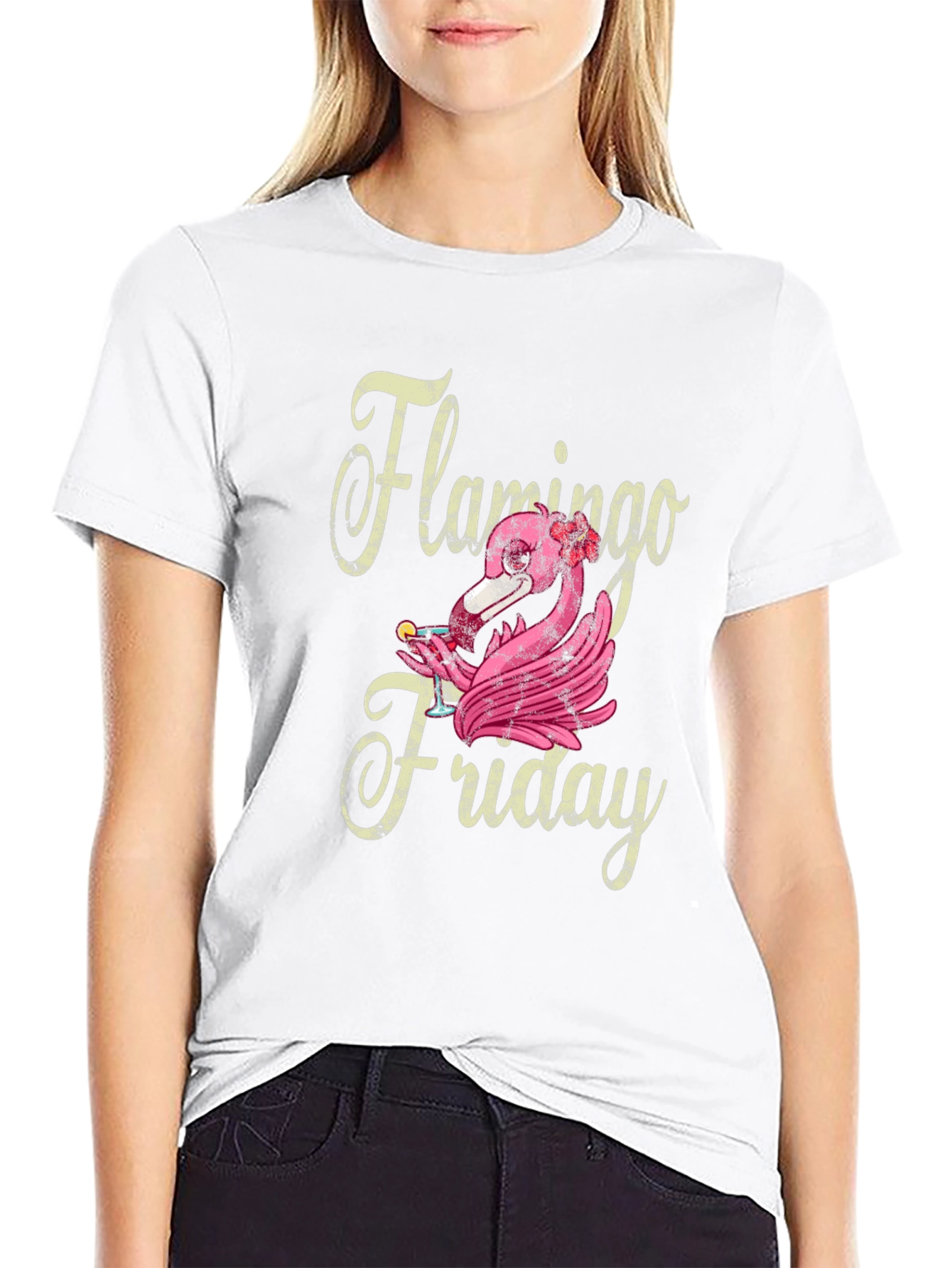 Flamingo Friday Graphic T-Shirt - Fun Weekend Vibes