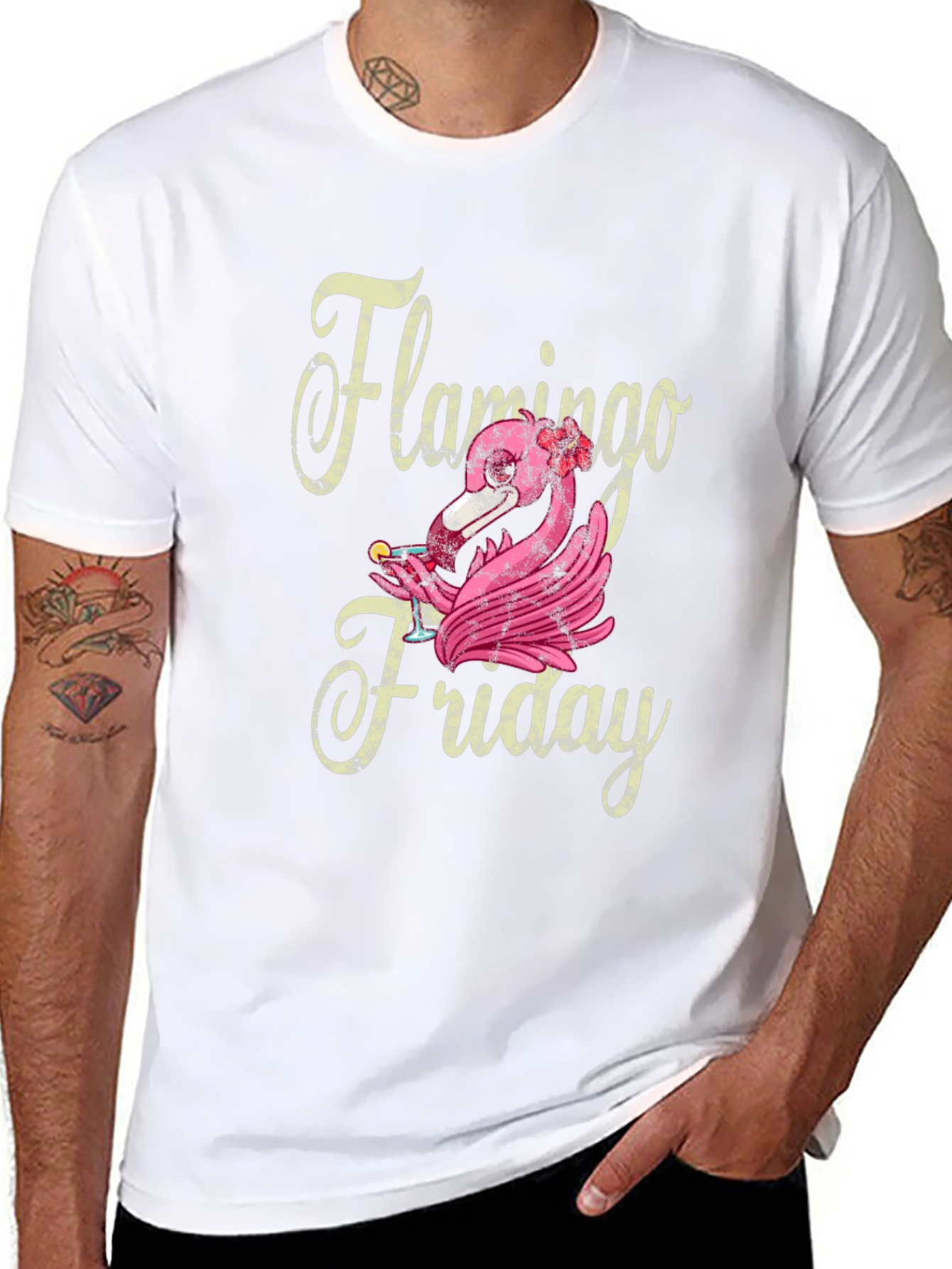 Flamingo Friday Graphic T-Shirt - Fun Weekend Vibes