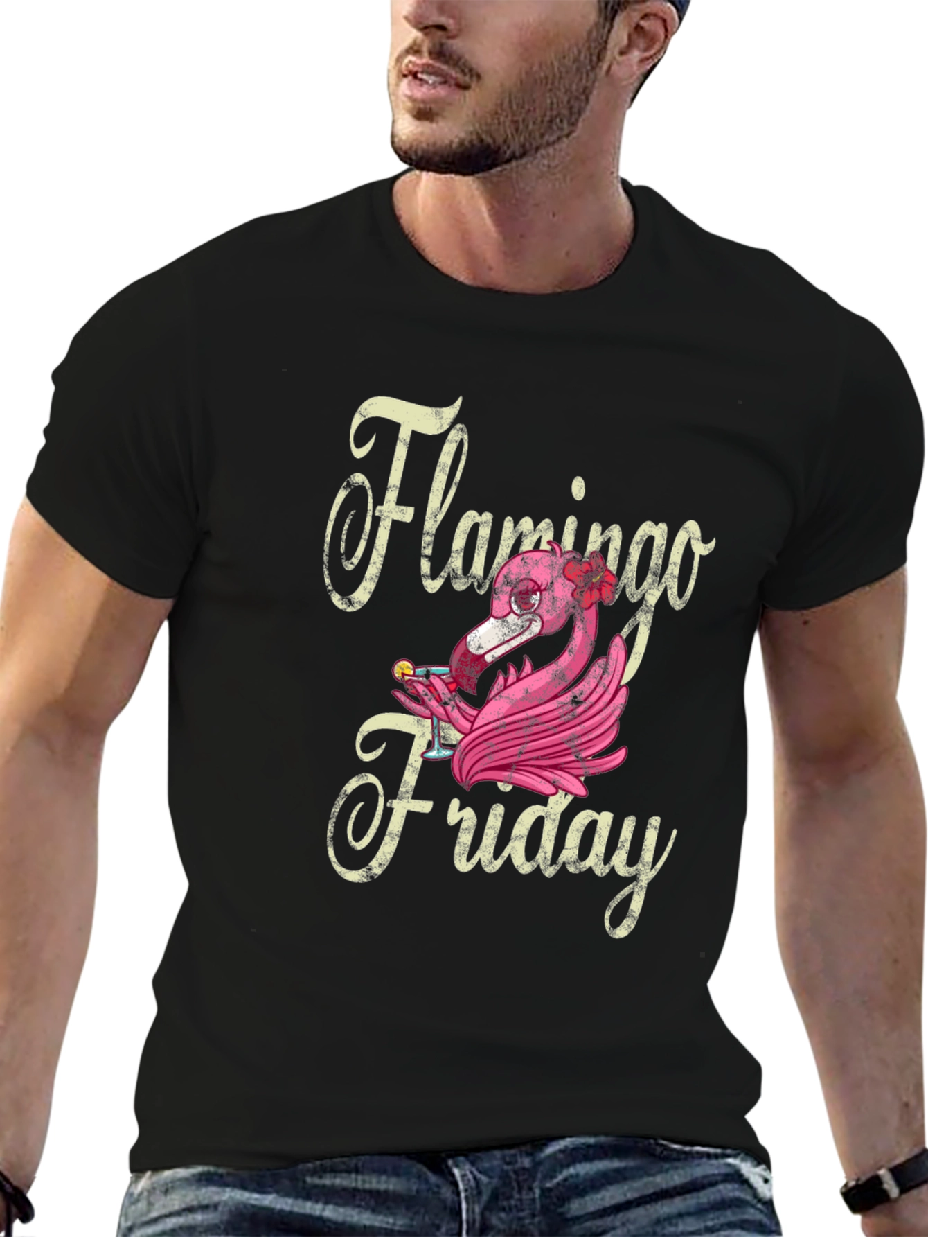 Flamingo Friday Graphic T-Shirt - Fun Weekend Vibes