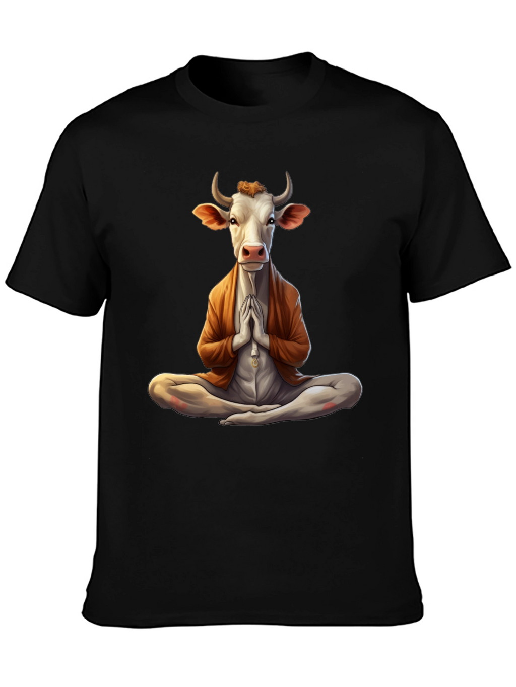 Zen Cow T-Shirt - Meditating Bovine Design