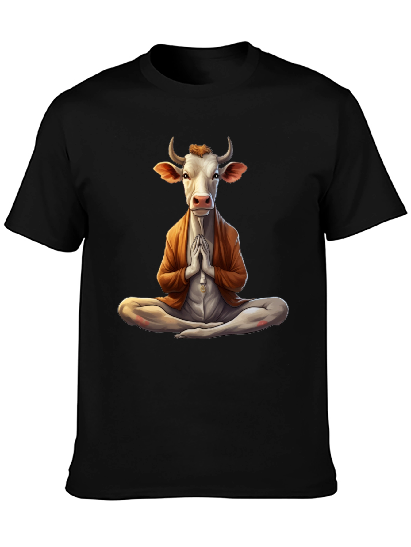 Zen Cow T-Shirt - Meditating Bovine Design