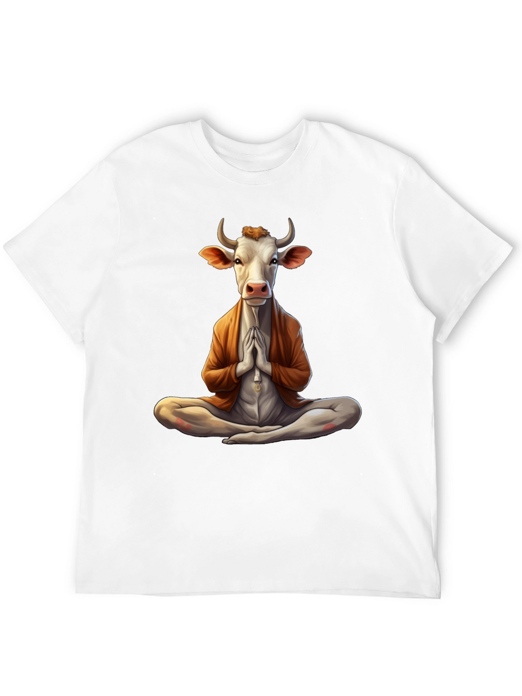 Zen Cow T-Shirt - Meditating Bovine Design