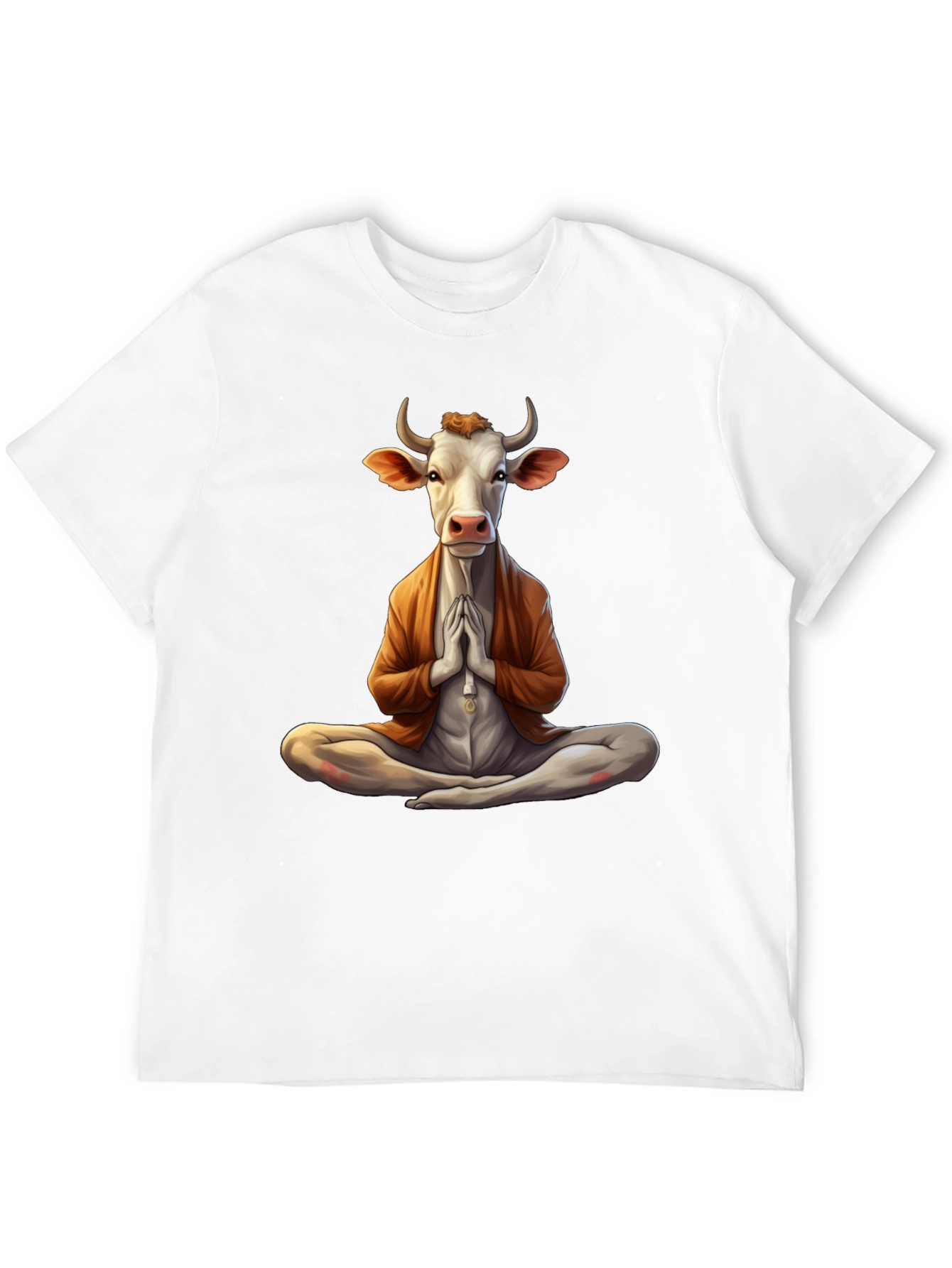 Zen Cow T-Shirt - Meditating Bovine Design