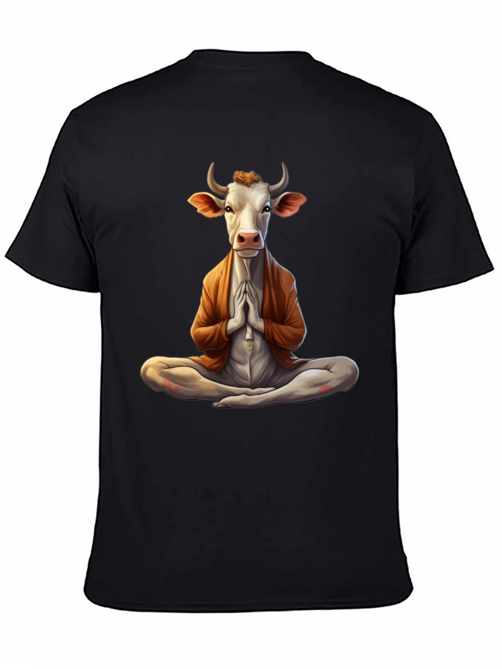 Zen Cow T-Shirt - Meditating Bovine Design