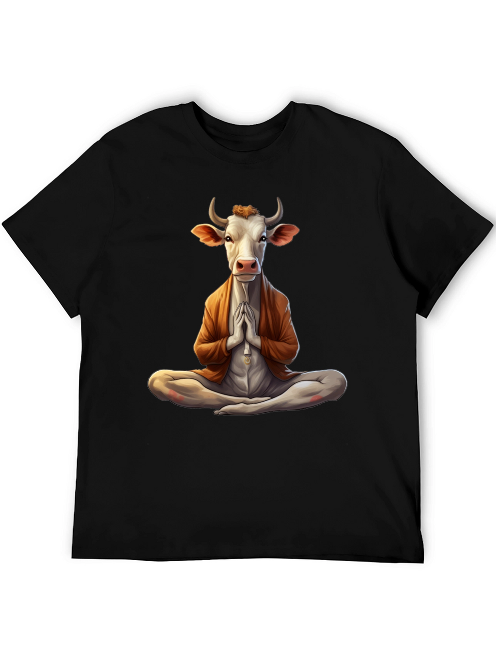 Zen Cow T-Shirt - Meditating Bovine Design