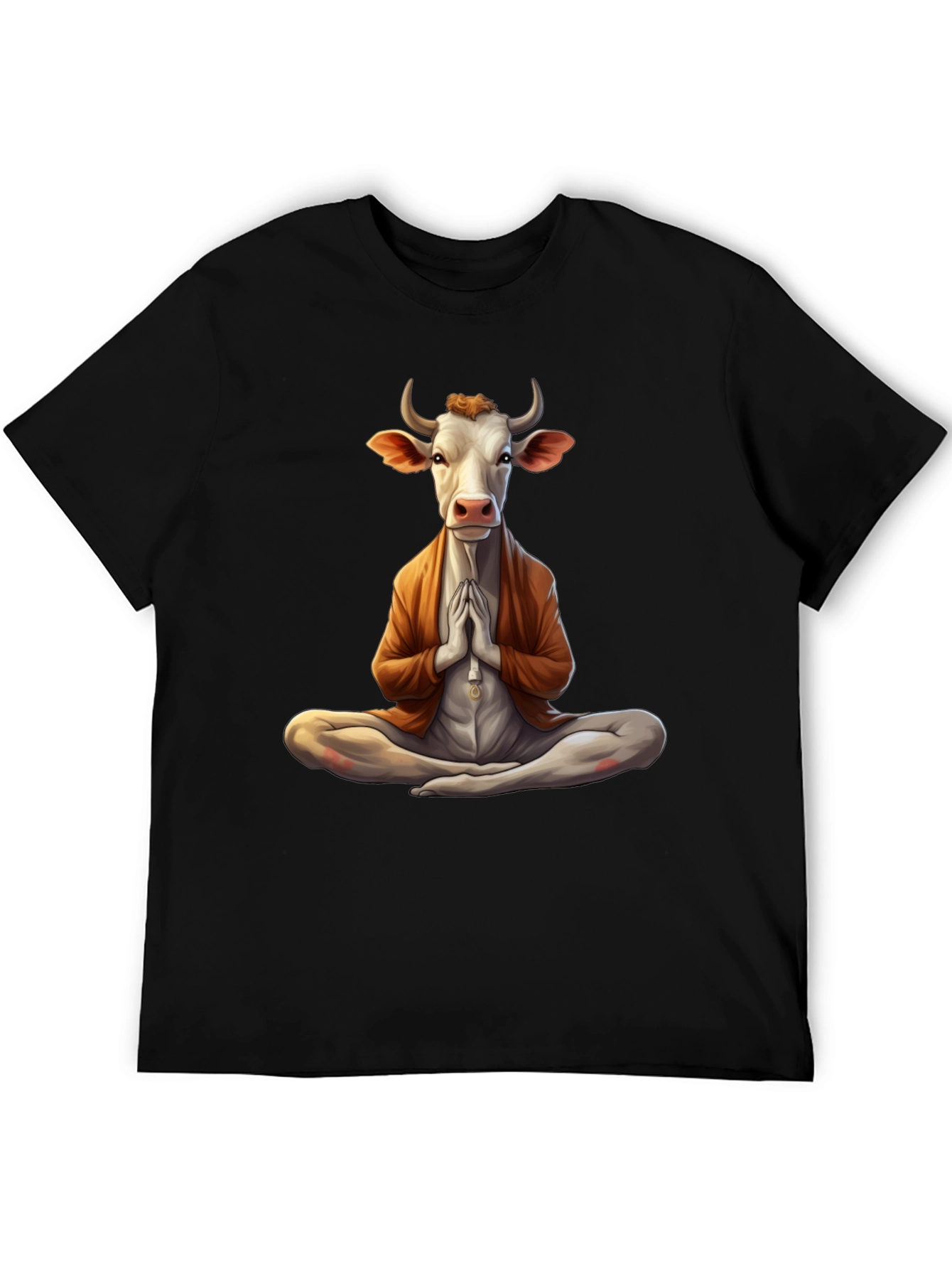 Zen Cow T-Shirt - Meditating Bovine Design