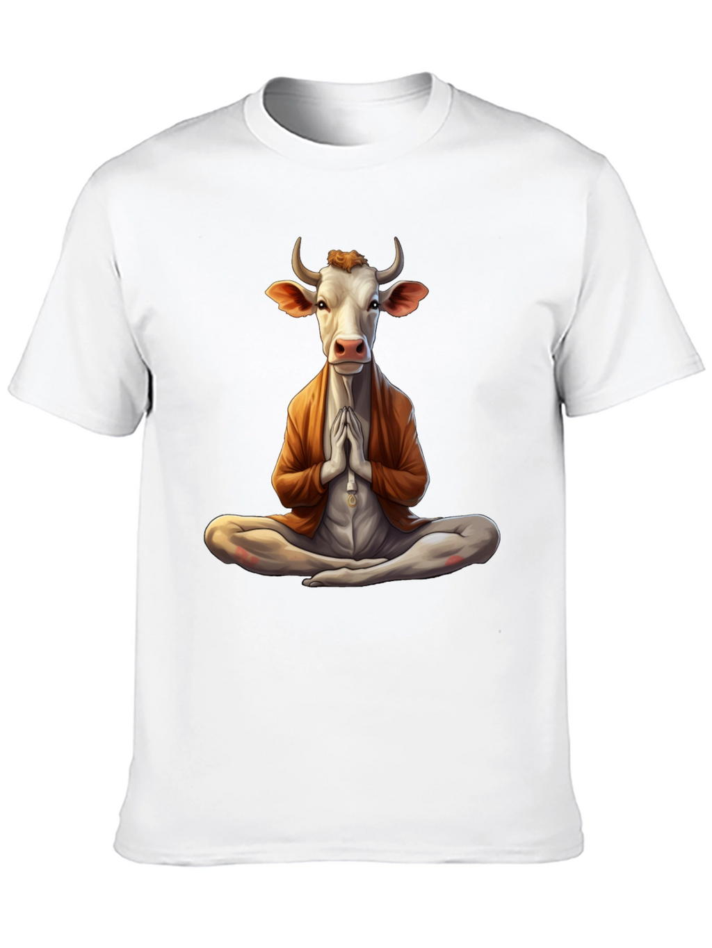 Zen Cow T-Shirt - Meditating Bovine Design